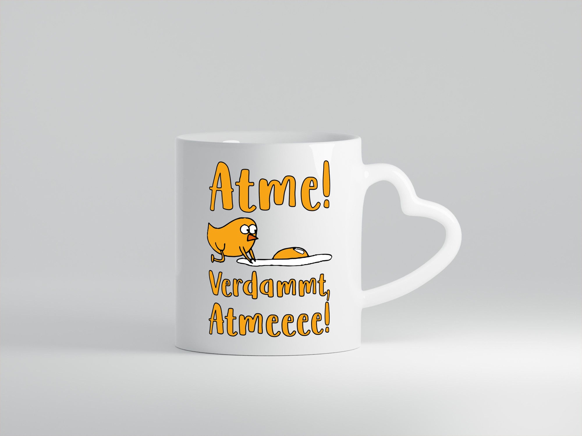 Atme verdammt | Humor Küken lustiger Spruch Geschenkidee Tasse