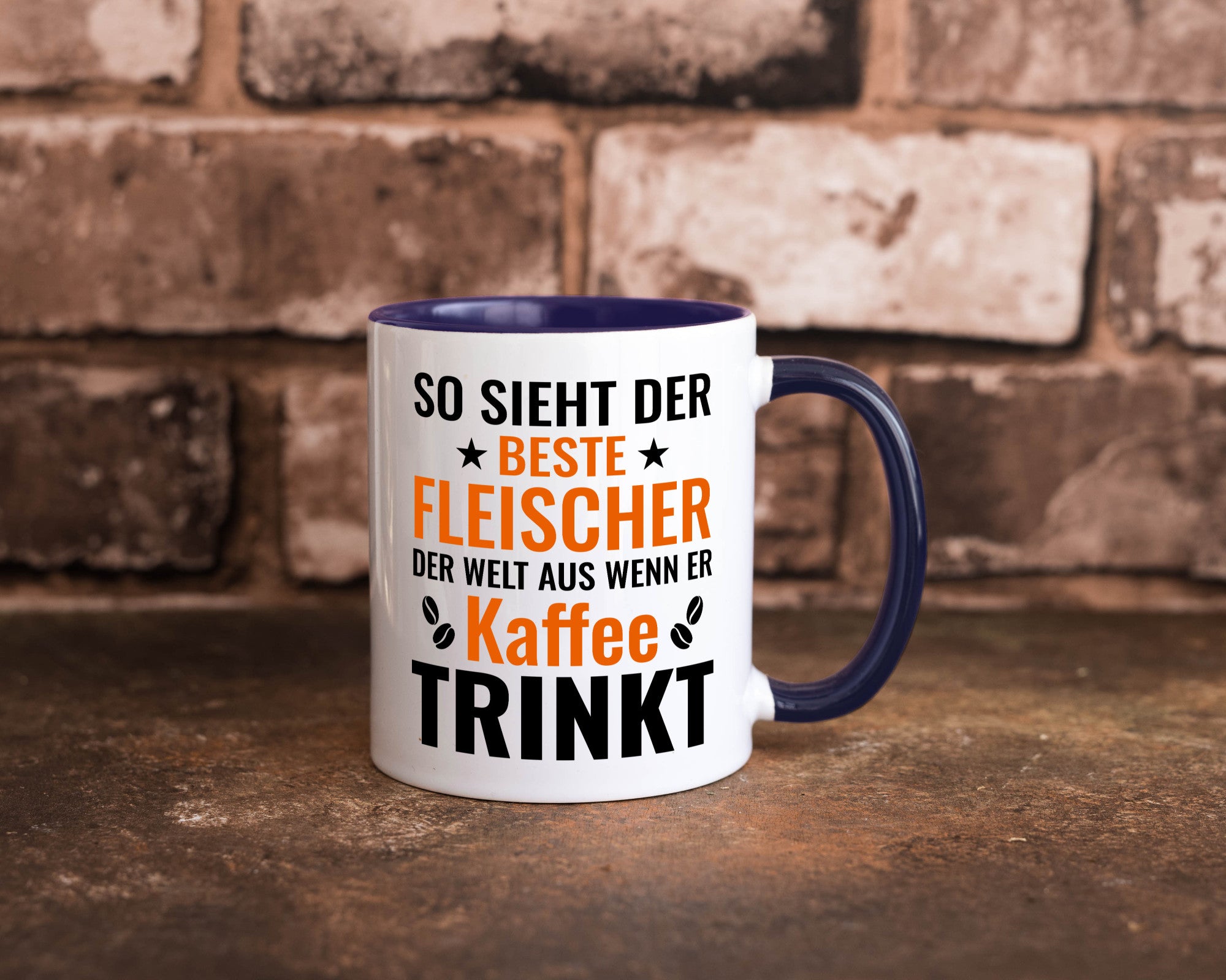 Kaffee trinkt: Fleischer | Schlachterei Humor Geschenkidee Tasse