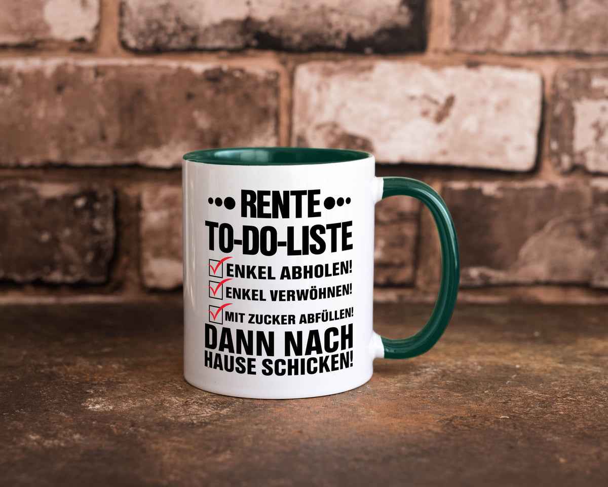Rente To-Do-Liste | Rentner Tasse Enkel verwöhnen Geschenk Ruhestand Jubiläum