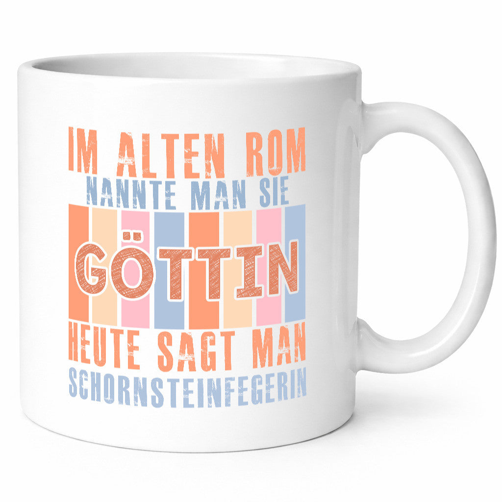 Heute sagt man: Schornsteinfegerin | Kaminkehrer Geschenkidee Humor Tasse