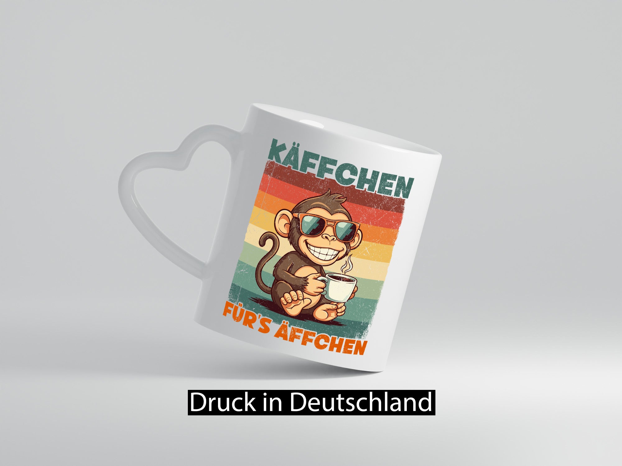 Käffchen fürs Äffchen | Affe Vintage Humor Geschenkidee Tasse