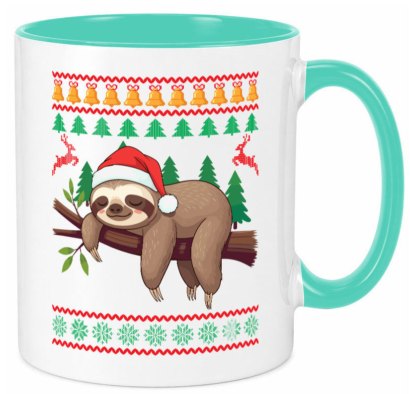 Ugly Christmas | Faultier Weihnachtsfaultier v2 lustig Tierliebhaber Humor Tasse