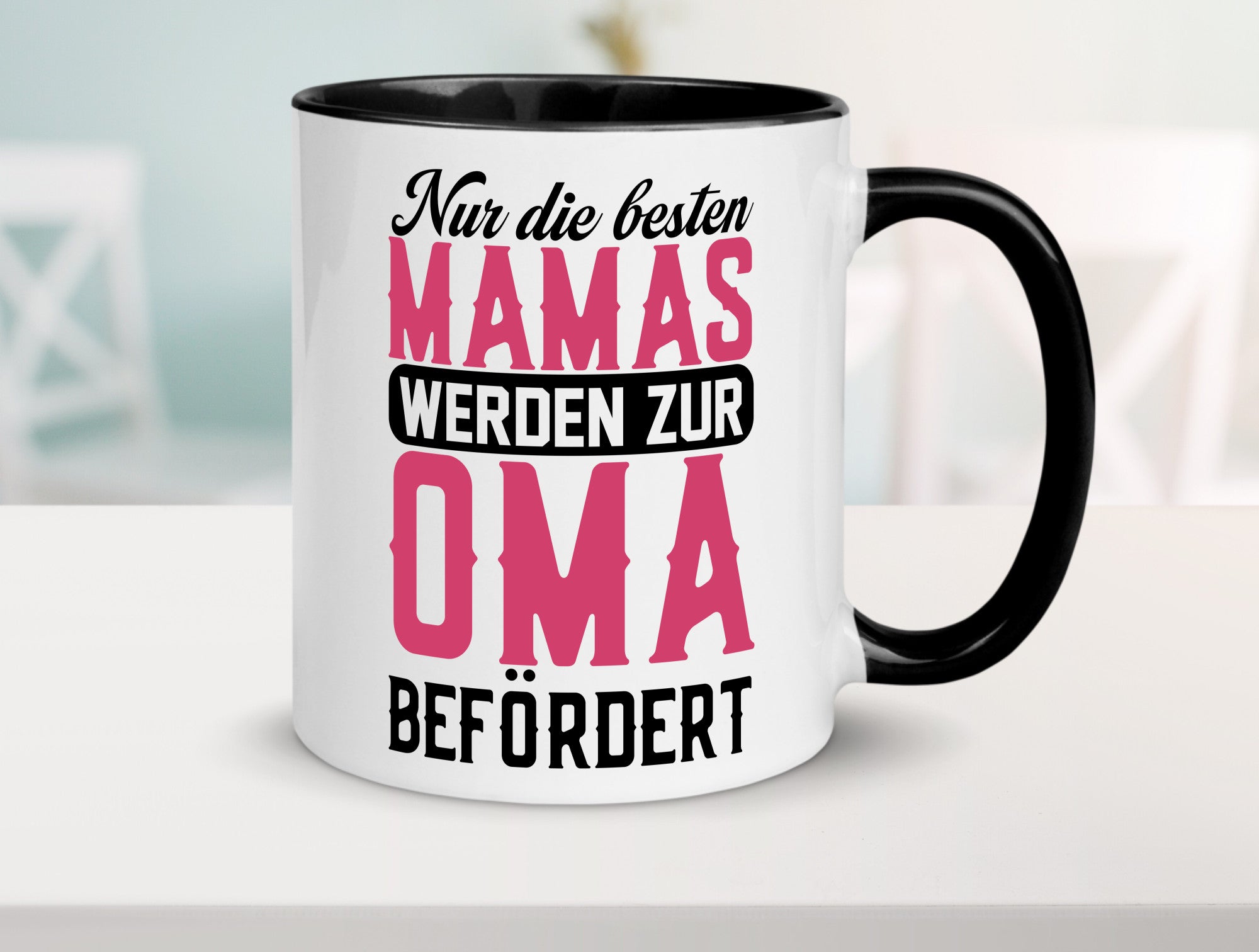 Beste Mama wird zur Oma befördert | Großmutter lustiger Spruch Geschenk Familie
