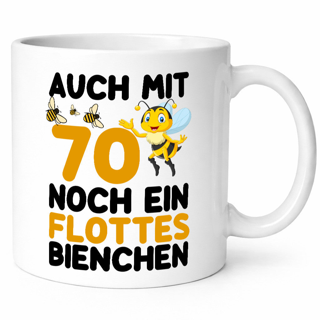 70. Geburtstag | flotte biene noch mit 70 lustig Geschenkidee Geschenk Tasse