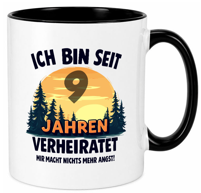 Ich bin Verheiratet | 9. Hochzeitstag Ehepaar v2 Geschenkidee Humor Tasse