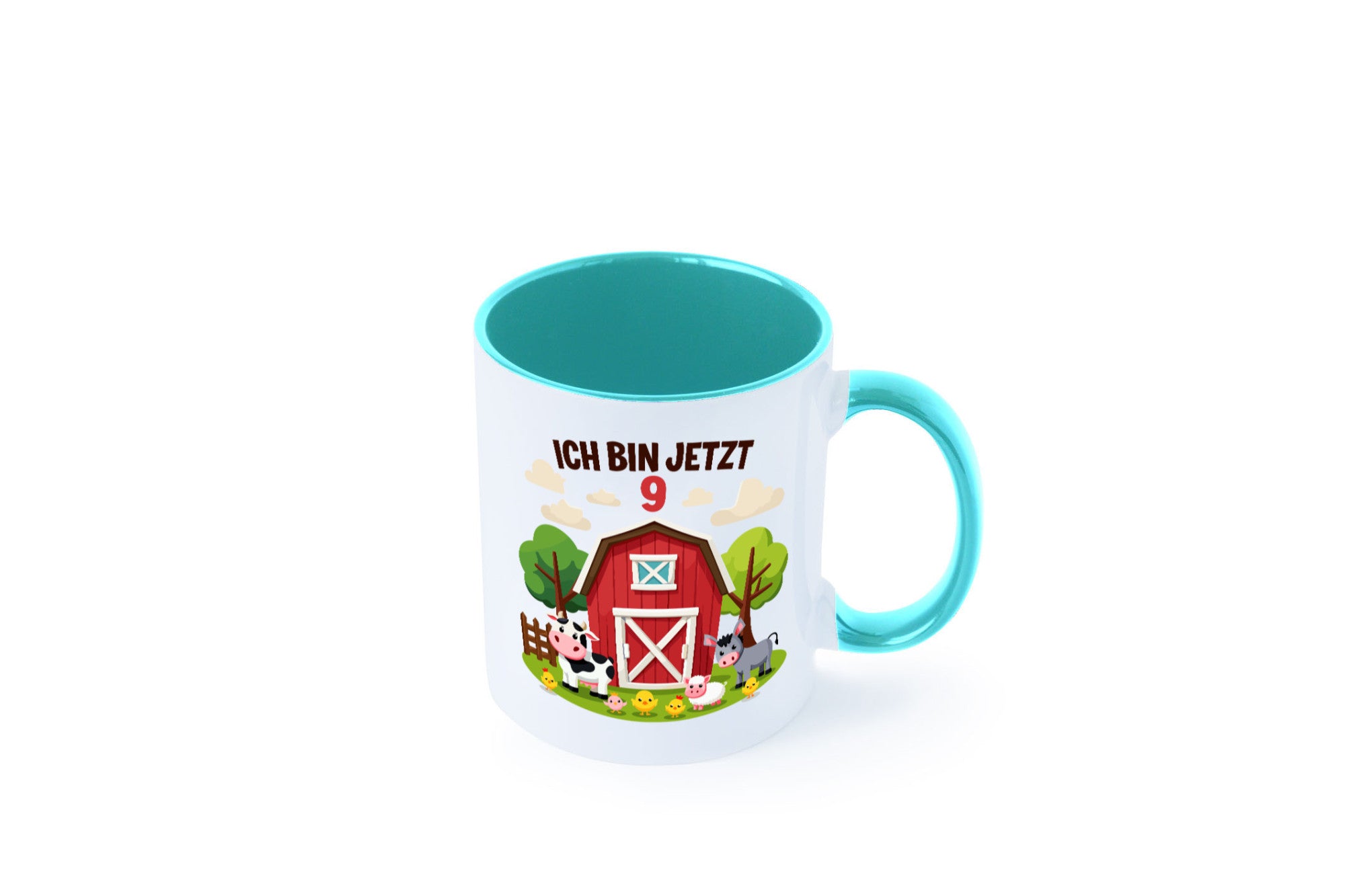 9. Geburtstag | 8 Jahre Bauernhof und Tiere Humor Geschenkidee Tasse