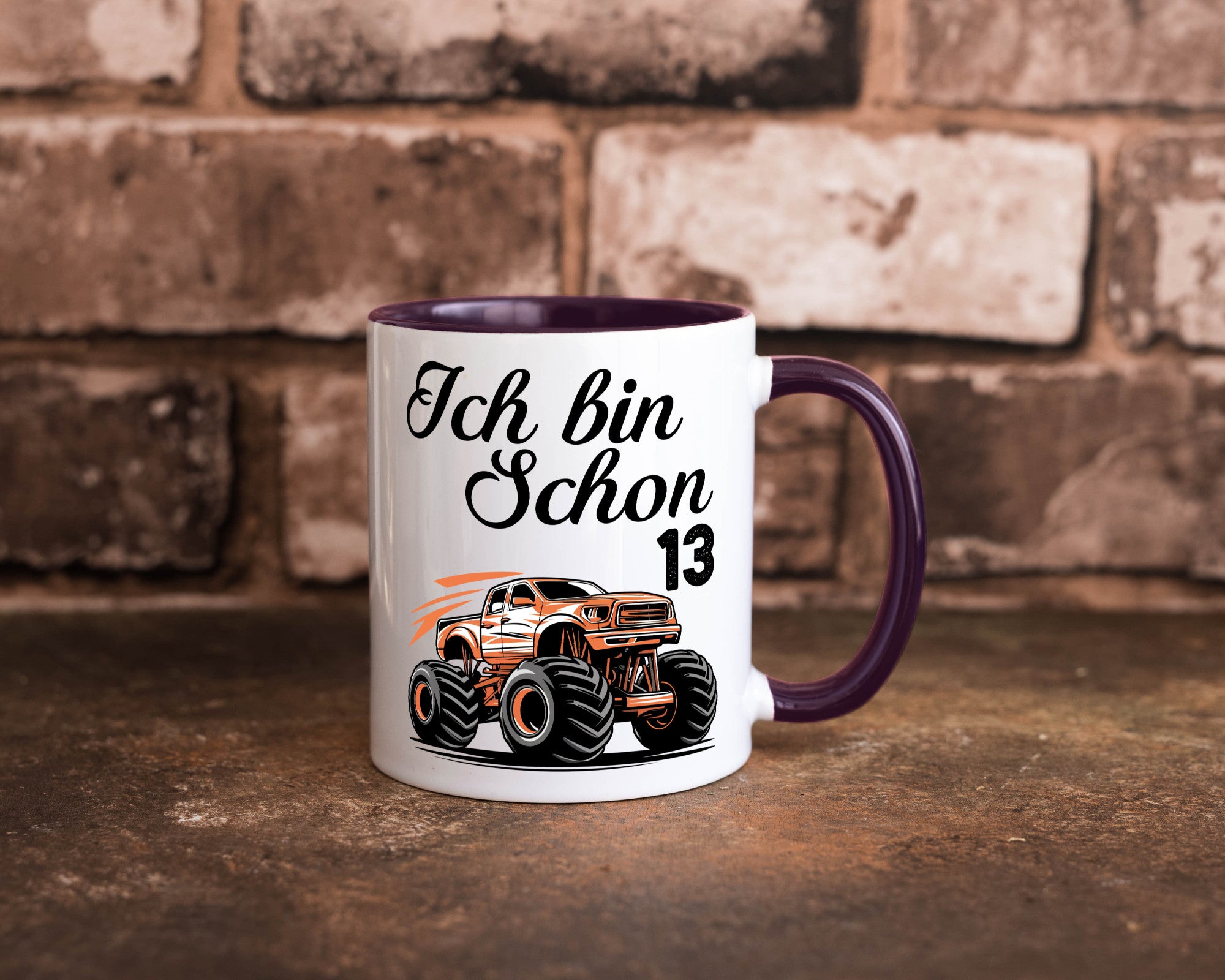 13. Geburtstag | Monster truck 13 Jahre Geschenkidee Humor Tasse