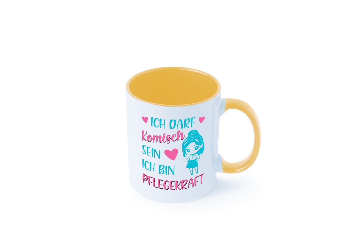 Ich darf komisch sein | Pflegekraft Geschenkidee Humor Tasse