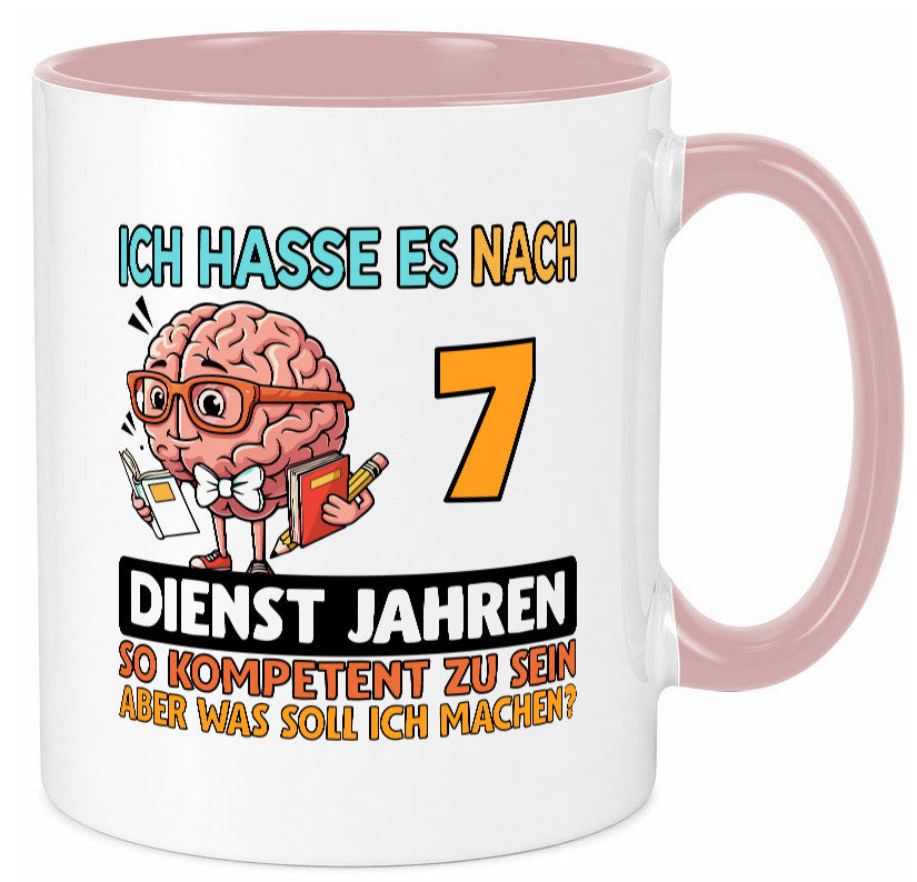 7 Dienstjahre | Arbeit Kompetent lustig Kollegen Büro Geschenk Tasse