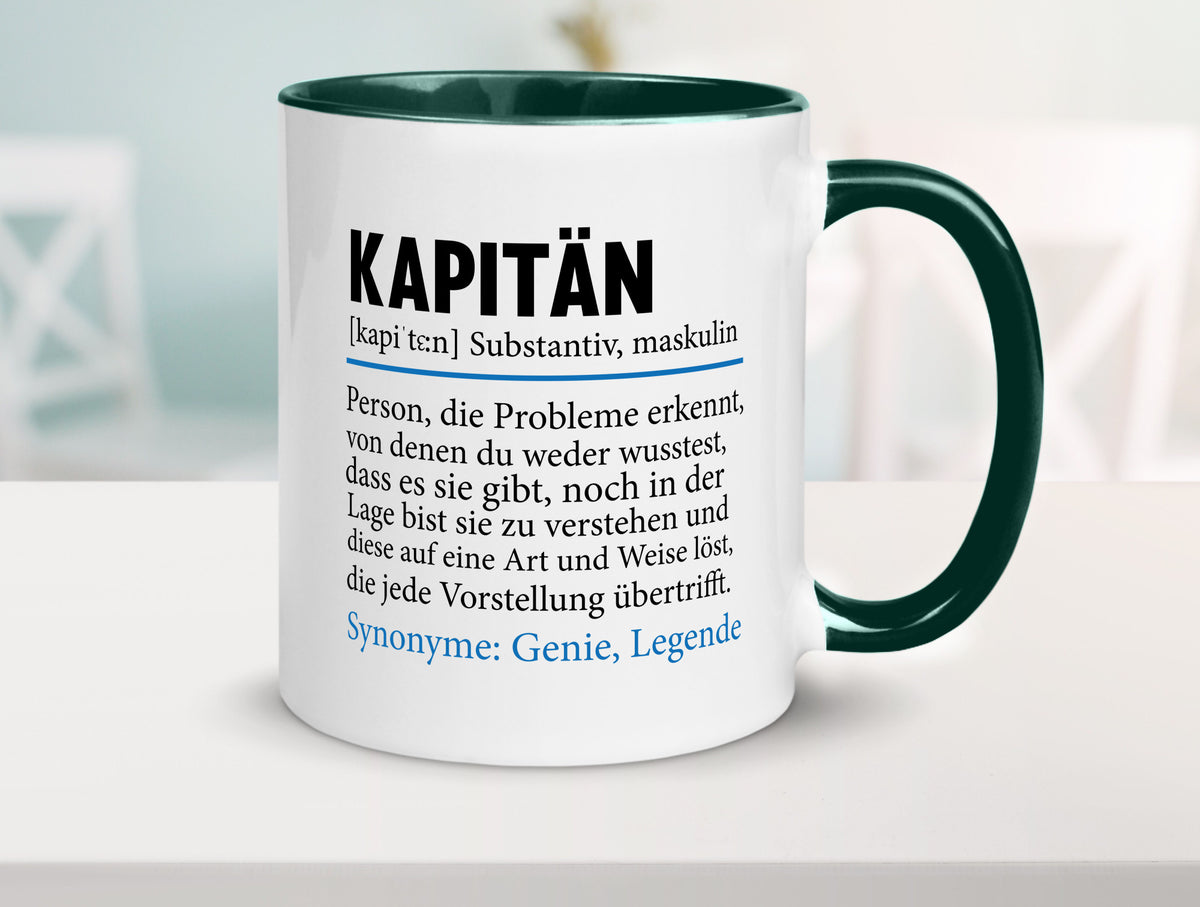 Kapitän | Spruch lustig Schiffskapitän Schiff Geschenk Humor Geschenkidee Tasse