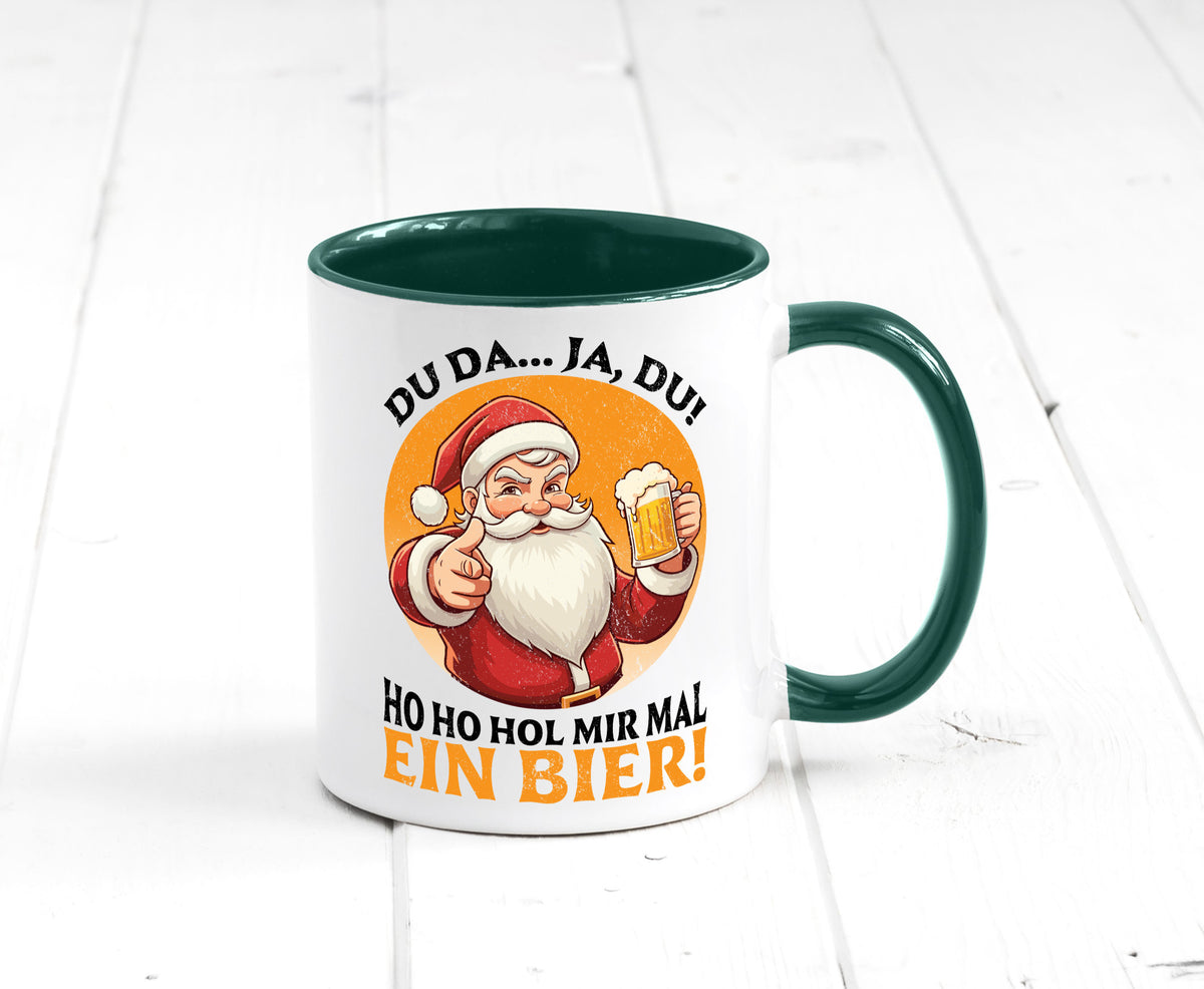Hol mir mal ein Bier | Ugly Christmas Santa lustig Humor Geschenkidee Geschenk Tasse