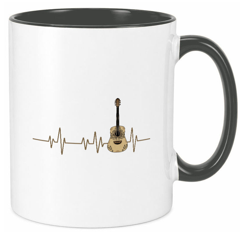 Gitarre Herzschlag | Motiv Musiker Rock Musik lustig Humor Geschenkidee