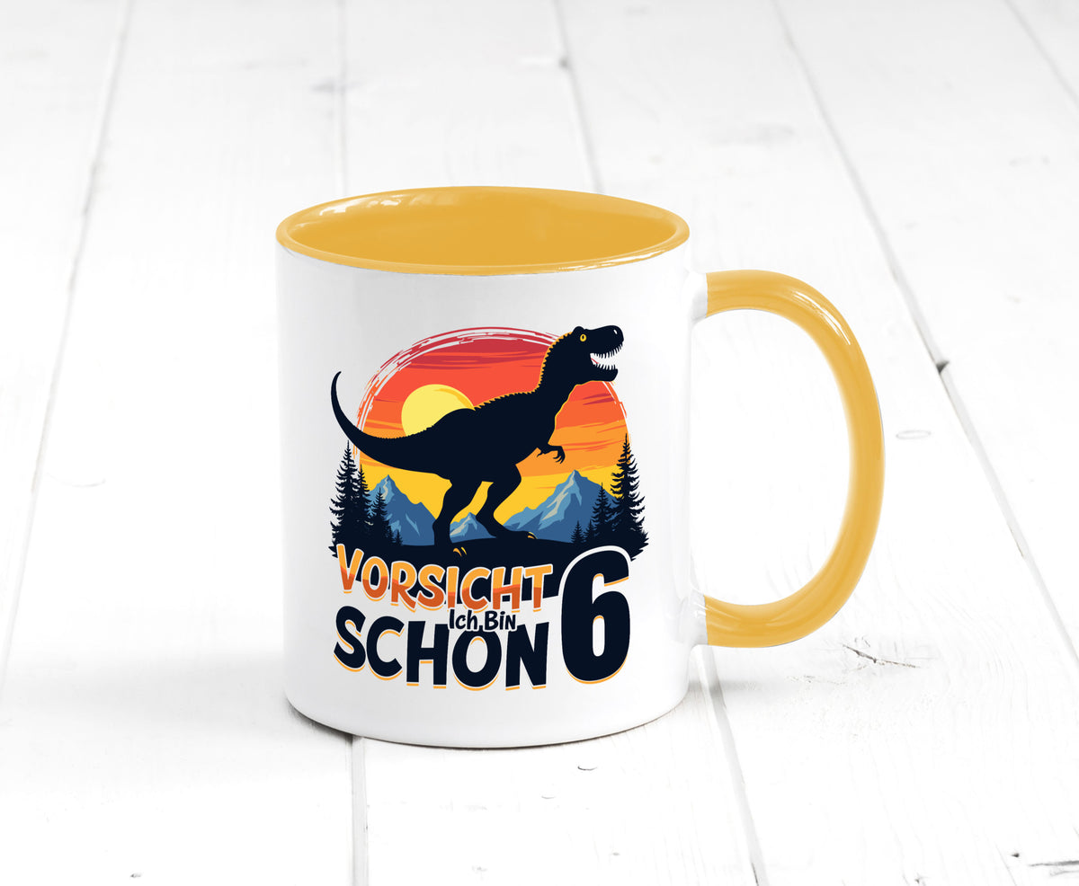 6. Geburtstag | 6 Jahre Dinosaurier Geschenkidee Humor Tasse