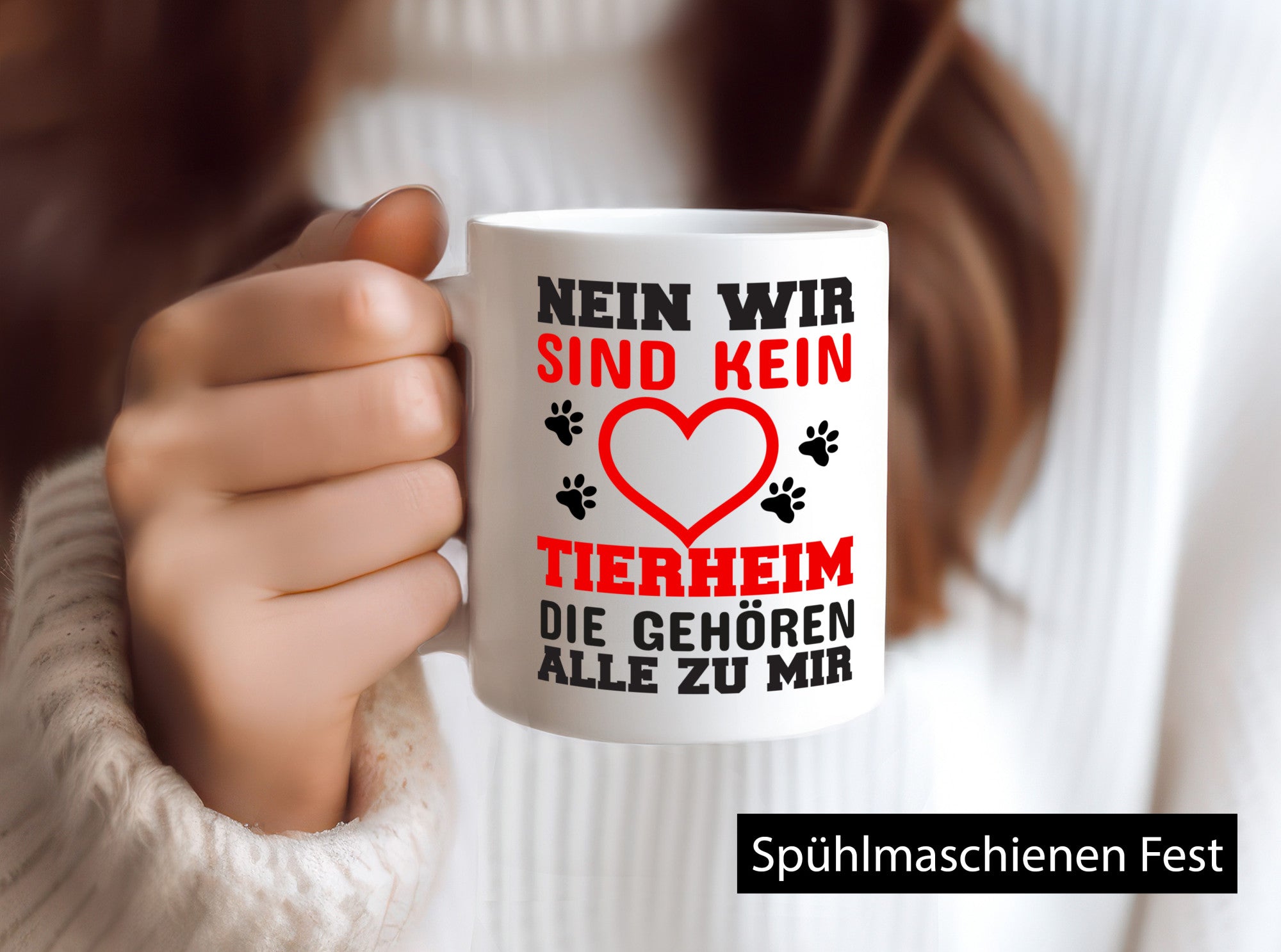 Kein Tierheim | Tierliebe Tasse Hundebesitzer Katze Humor Tierliebhaber