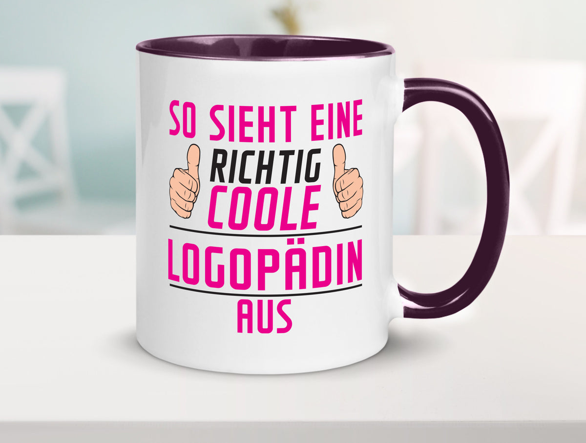 Richtig Coole Logopädin | Sprachtherapie Humor Geschenkidee Tasse