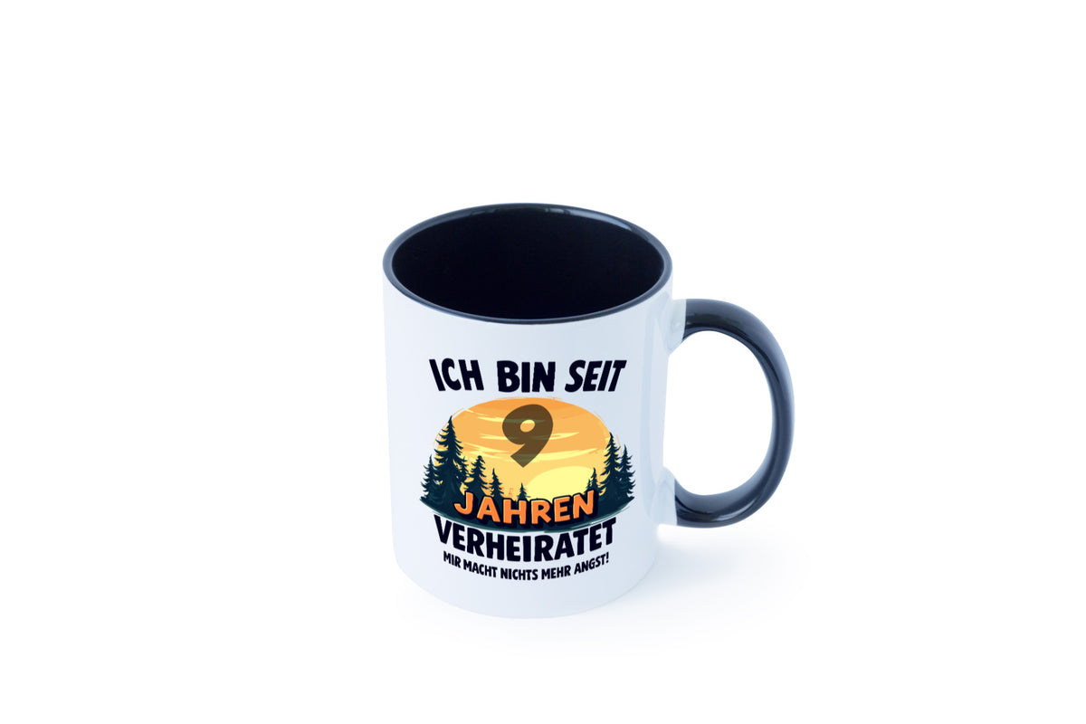 Ich bin Verheiratet | 9. Hochzeitstag Ehepaar v2 Geschenkidee Humor Tasse