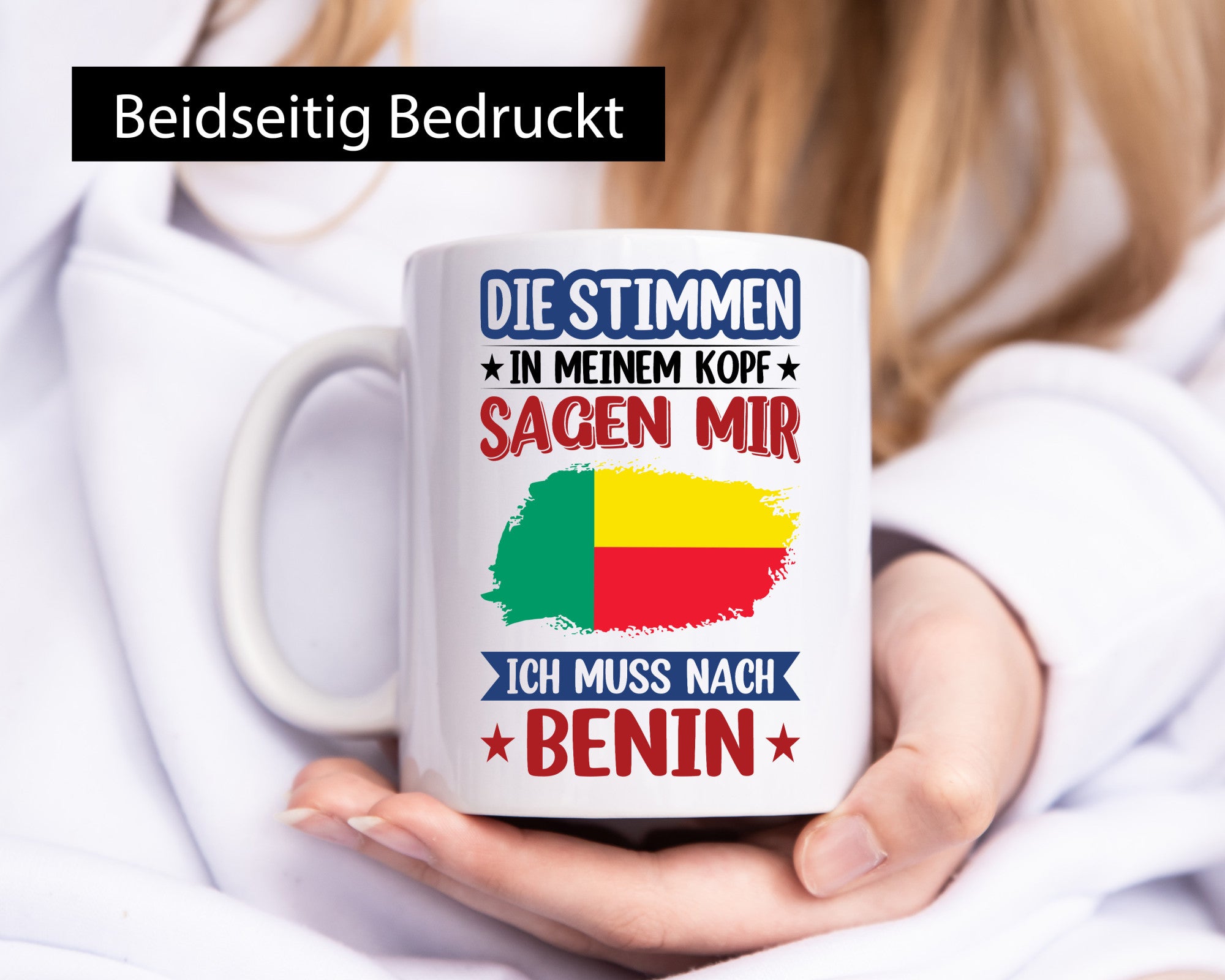 Benin | Urlaub Stimmen in meinem Kopf Traumland Geschenkidee Humor Tasse