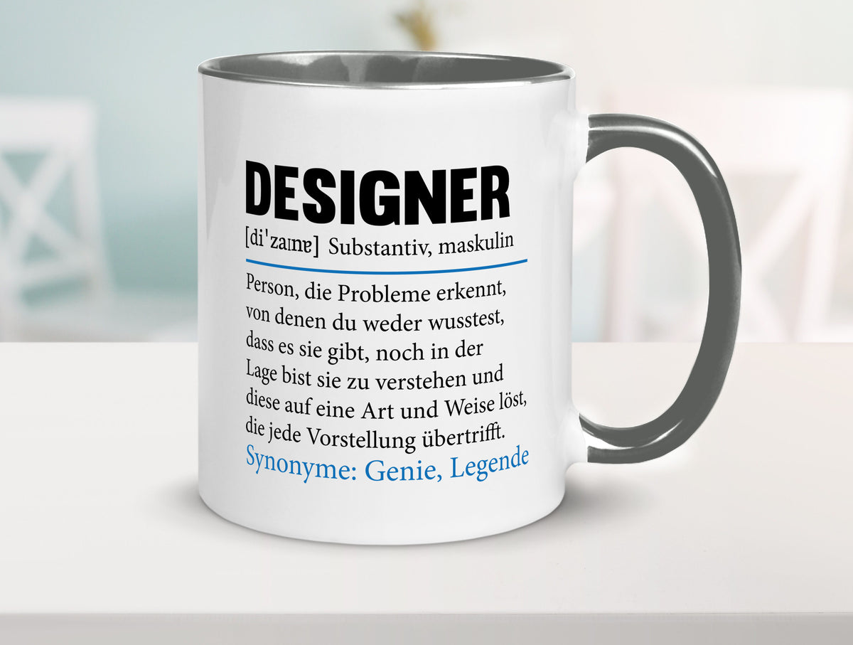 Designer Beruf | Gestalter Medien Schmuck Mode Geschenk Arbeit Kollegen Büro Tasse