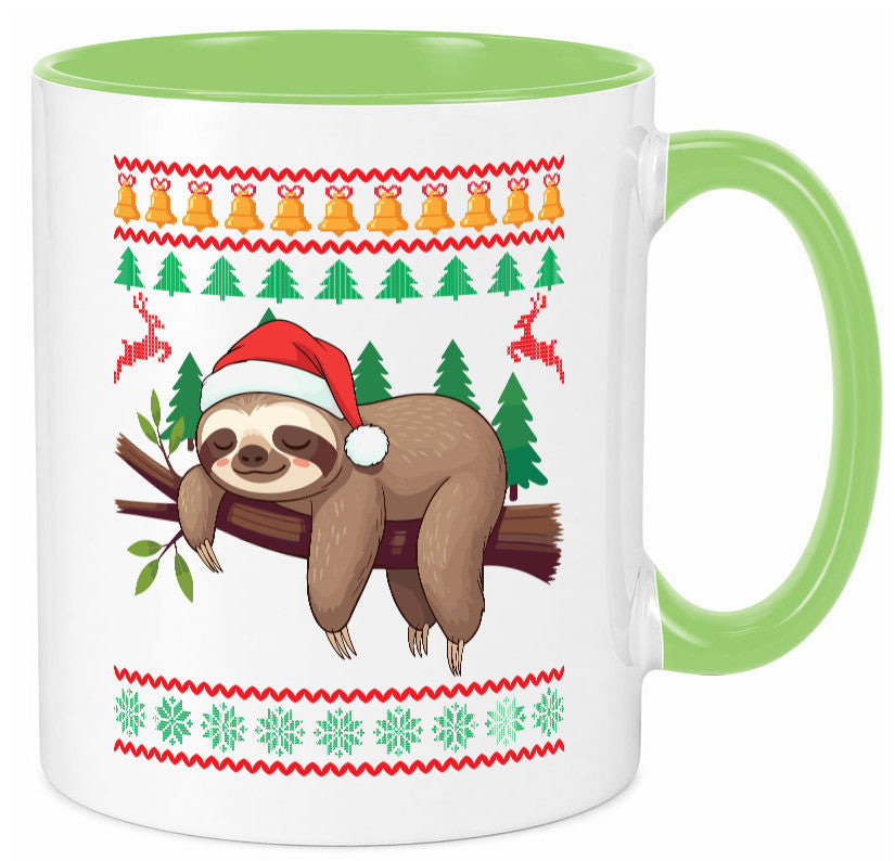 Ugly Christmas | Faultier Weihnachtsfaultier v2 lustig Tierliebhaber Humor Tasse