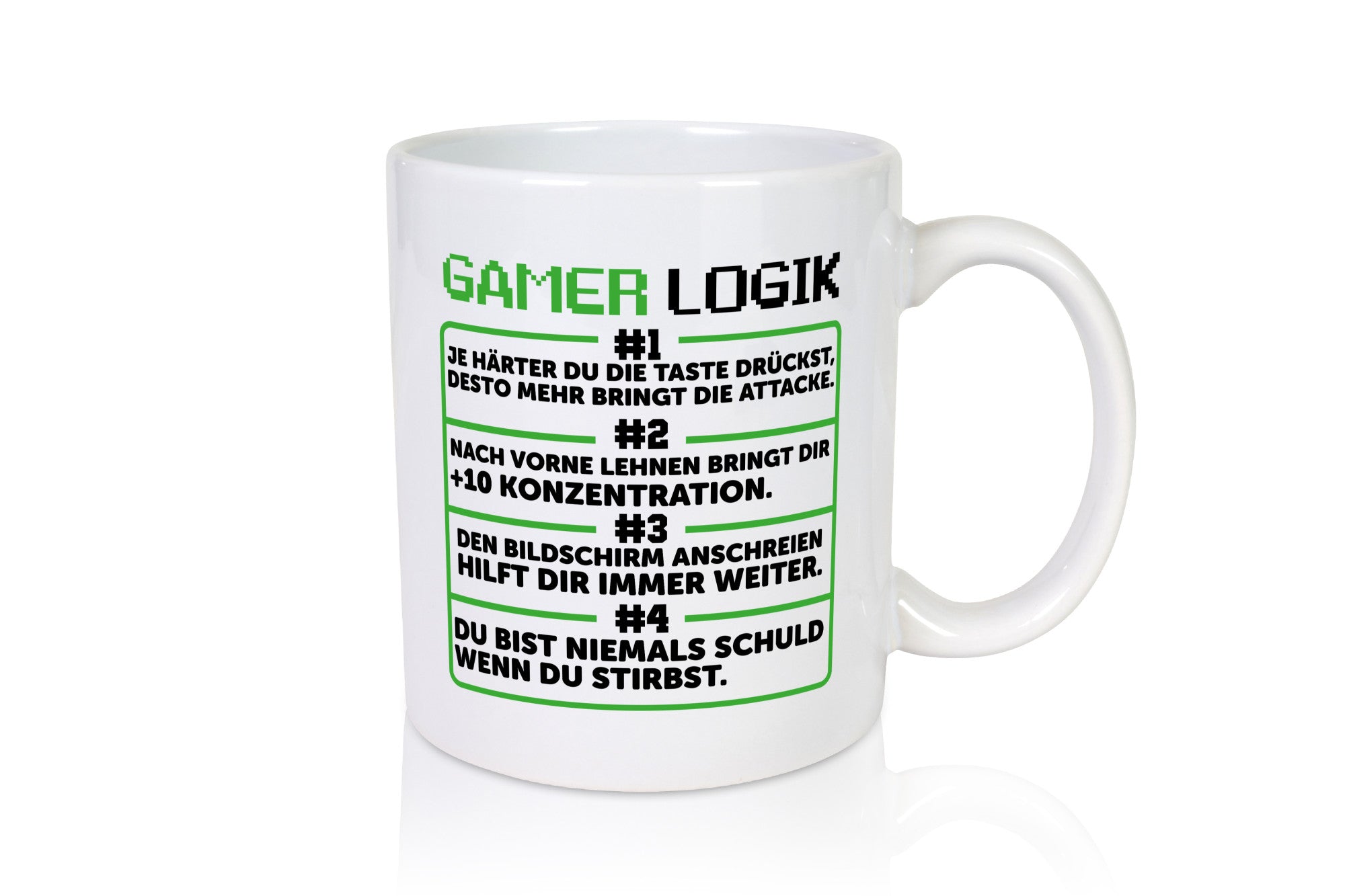 Gamer Logik | Zocker Spruch Gaming Humor lustig Geschenkidee Tasse