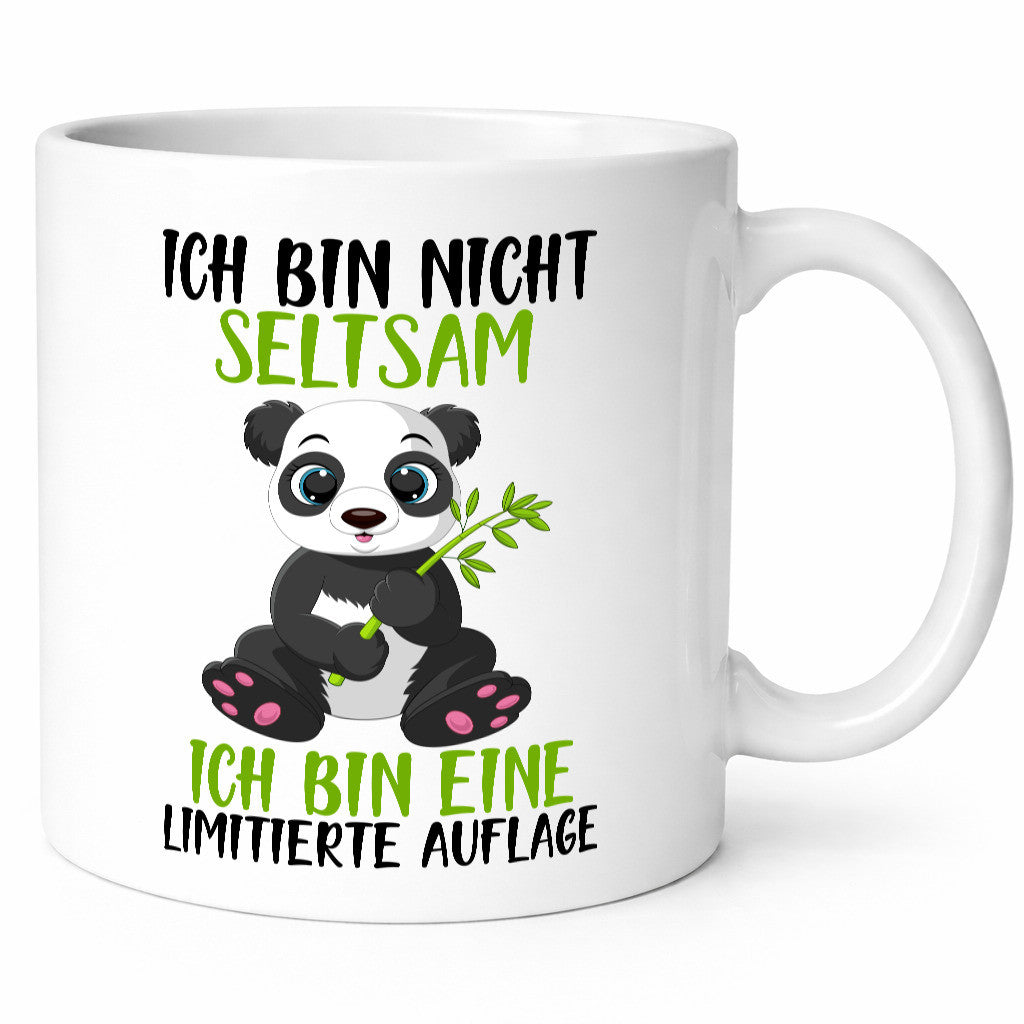 Ich bin nicht seltsam | süßer Pandabär lustiger Spruch Humor Geschenkidee Tasse