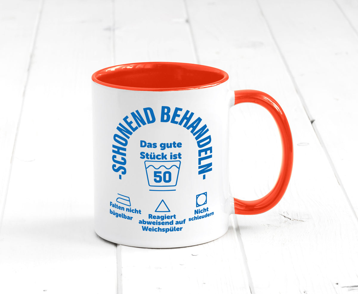 Schonend behandeln | 50 Geburtstag Humor Geschenkidee Tasse
