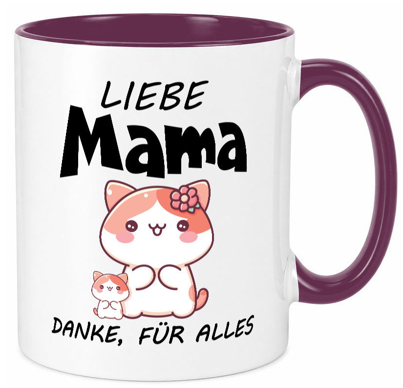Liebe Mama Danke, für alles | Muttertag Beste Geschenk Familie Geschenkidee Tasse