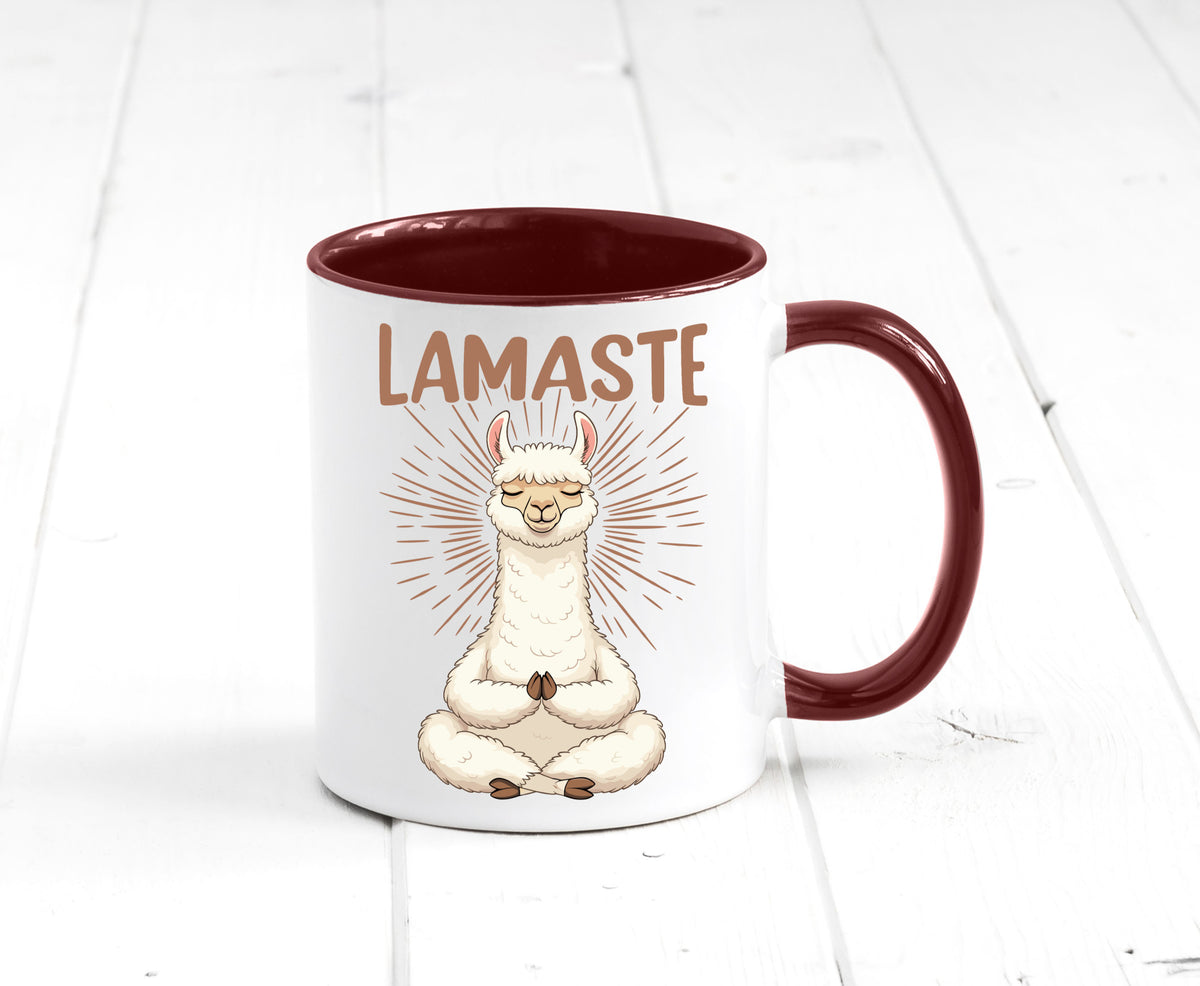 Lamaste | Lama Namaste lustiger Spruch Geschenk Humor Geschenkidee Tasse