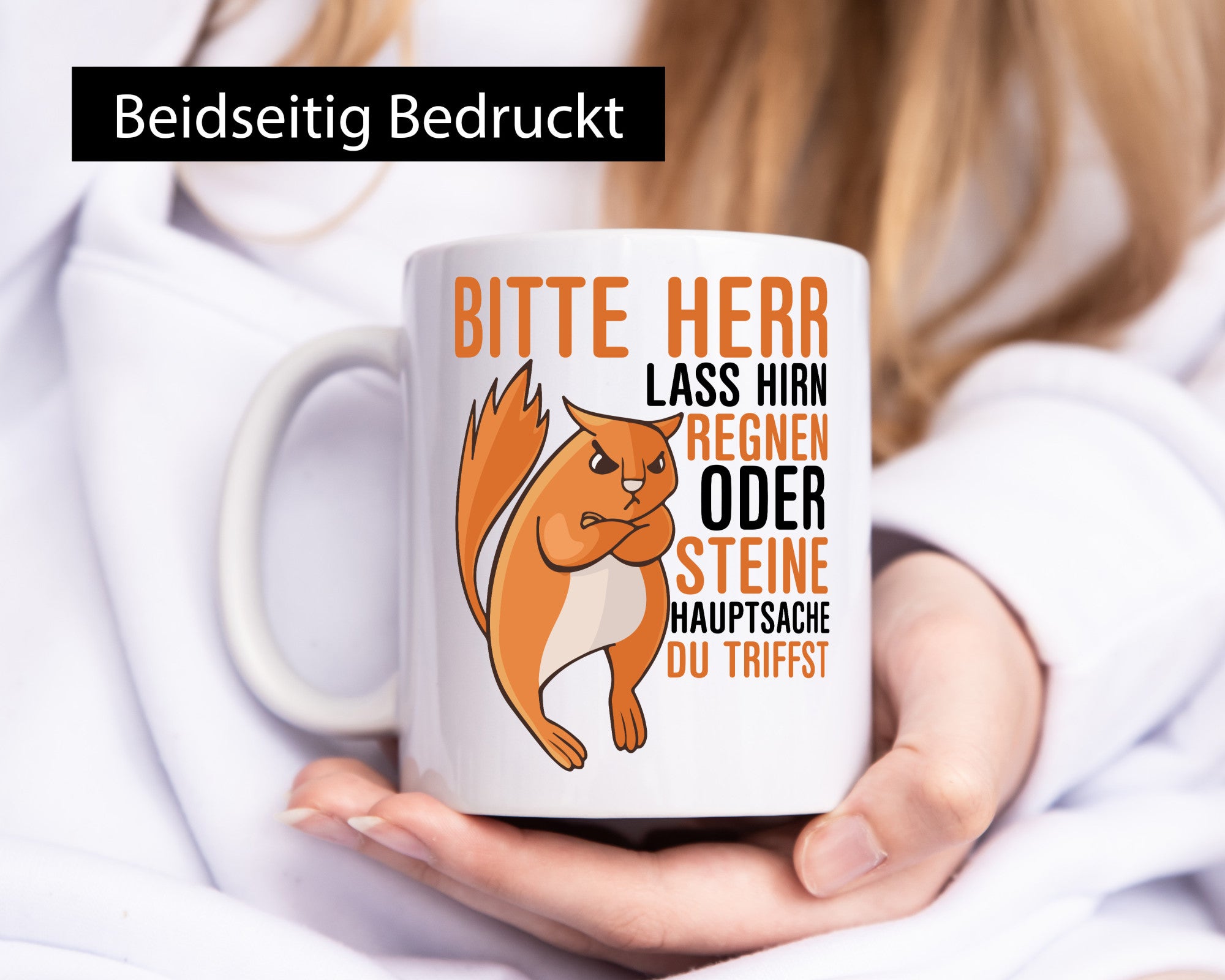 Herr lass Hirn regnen | wütendes Eichhörnchen Tier-Comic Humor Tierliebhaber