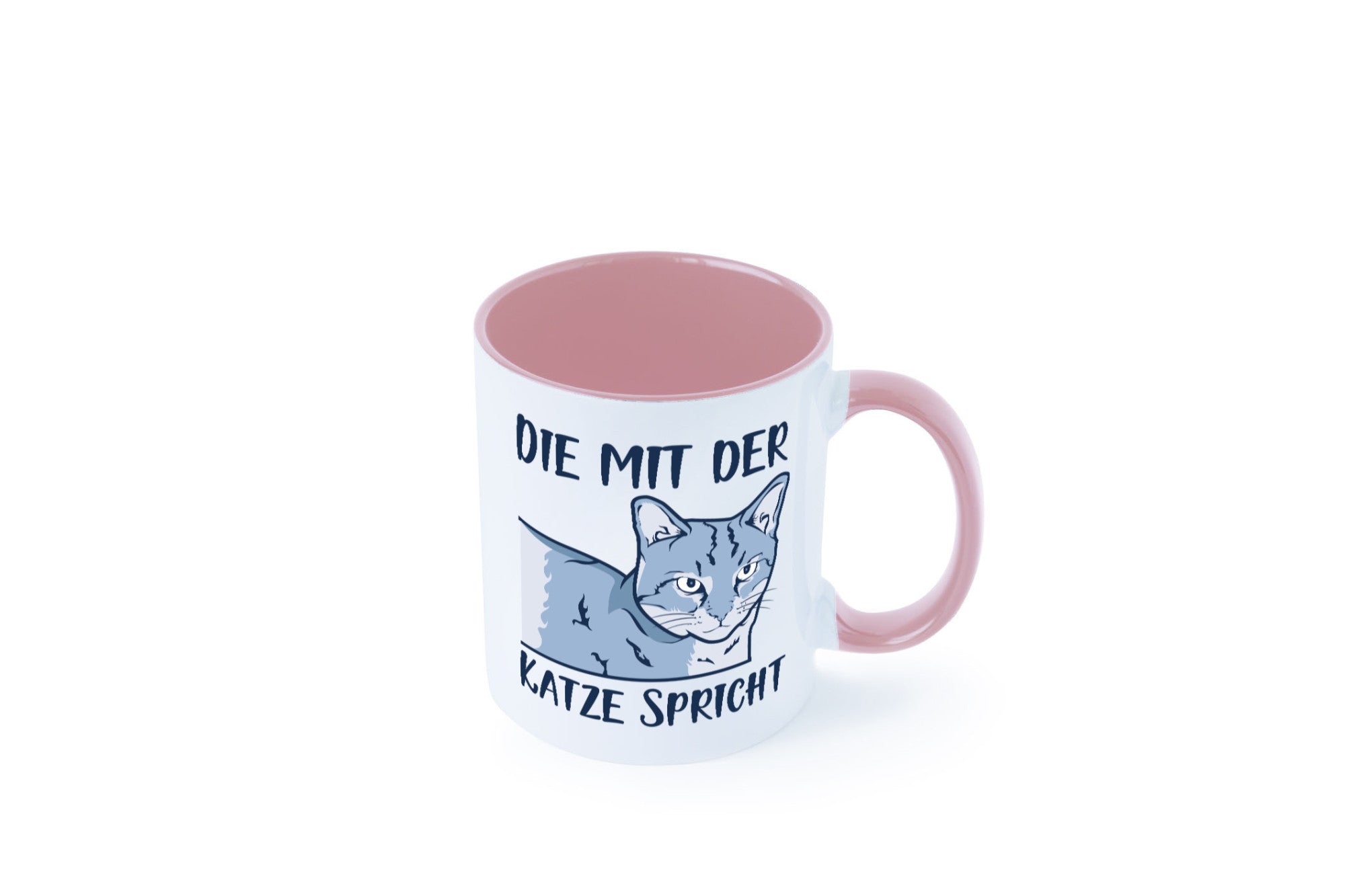 Die mit der Katze spricht | Humor Tierliebhaber Geschenkidee Tasse