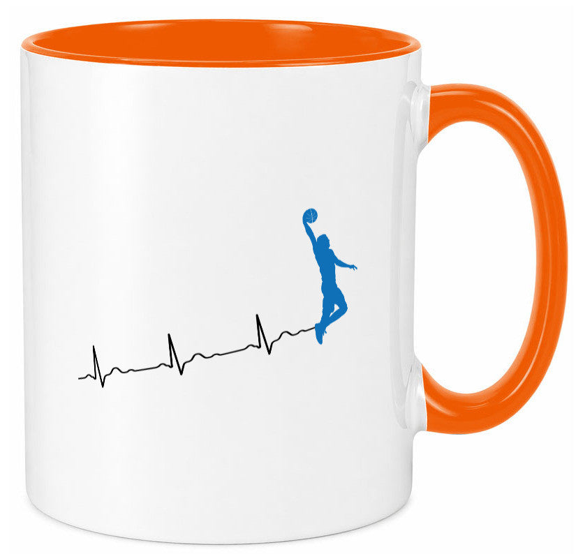 Herzschlag Basketball | Motiv Sport Ballsport Humor Geschenkidee Tasse
