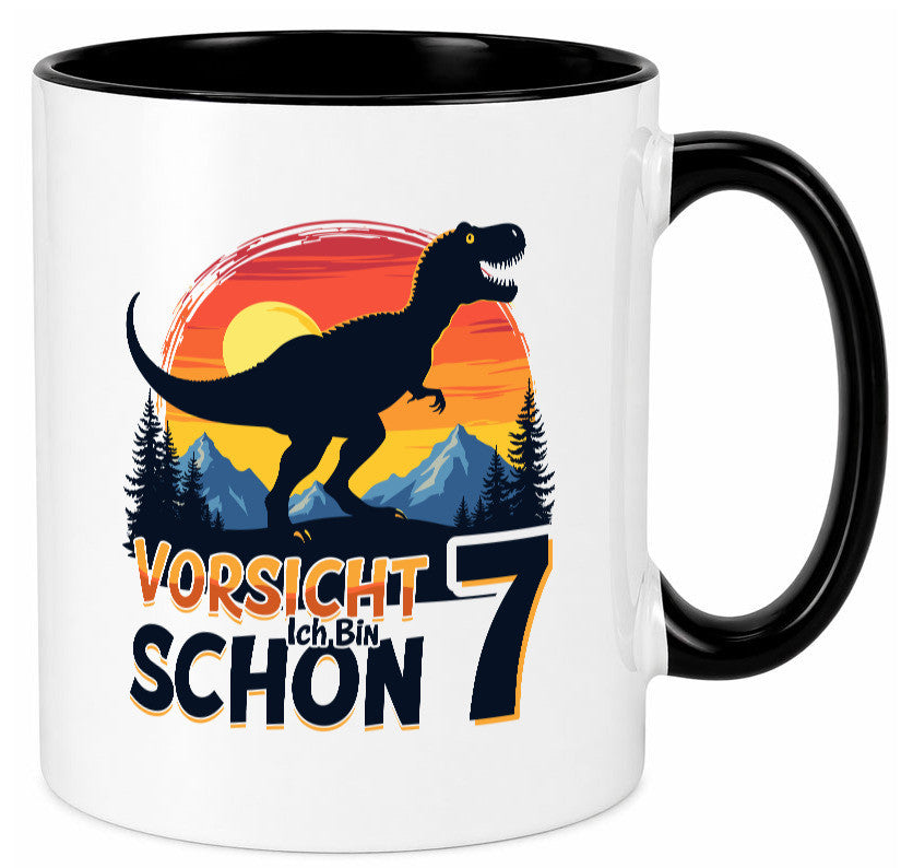 7. Geburtstag | 7 Jahre Dinosaurier v2 Geschenk Geschenkidee lustiger Spruch