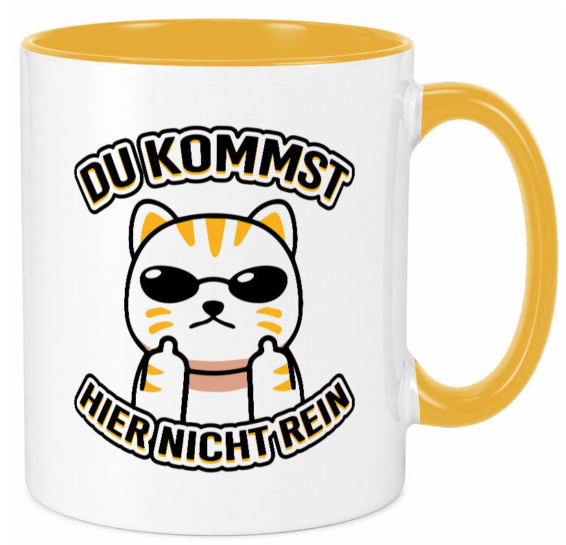 Du kommst hier nicht rein | Böse Katze Humor Tierliebhaber Geschenkidee Tasse