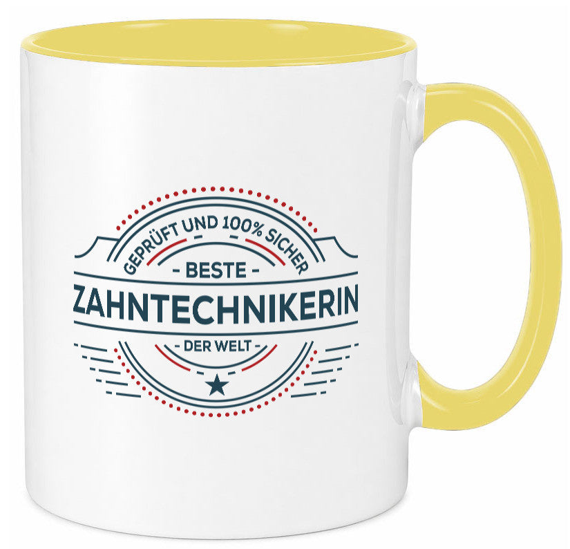 Geprüft und sicher: Zahntechnikerin | Zahnmedizin Geschenkidee Humor Tasse