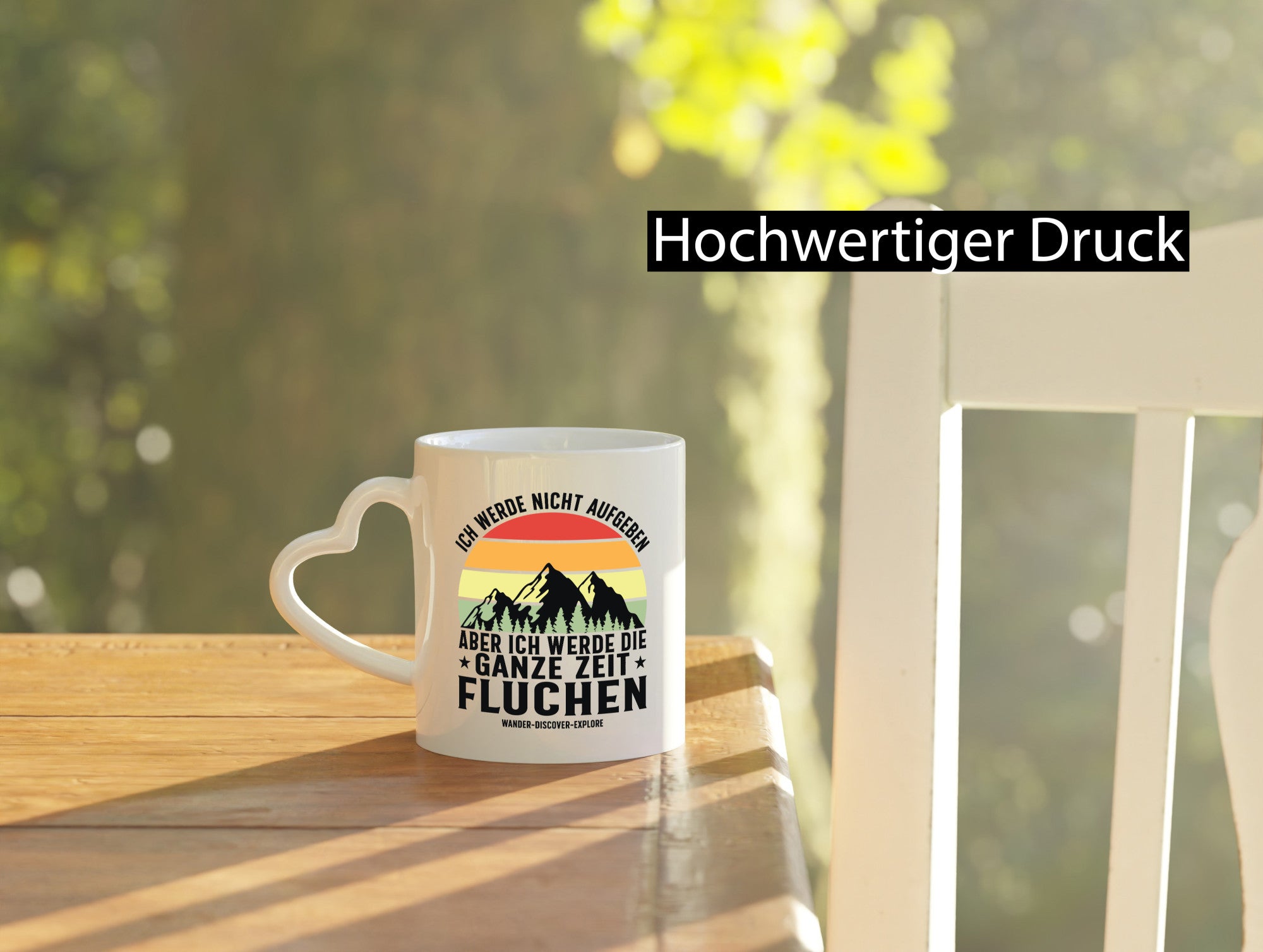 Nicht aufgeben, fluchen | Berge Sternen| Pfeile v2 lustig Humor Geschenkidee