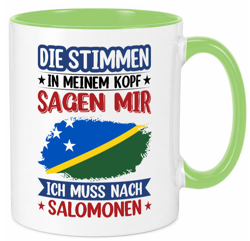 Salomonen | Urlaub Stimmen in meinem Kopf Traumland v2 Humor Geschenkidee Tasse
