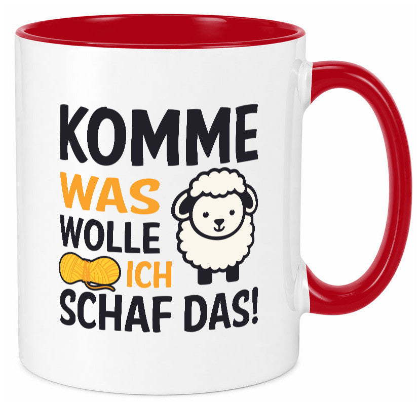 Komme was wolle, ich schaf das | Wolle Humor Geschenkidee Tasse
