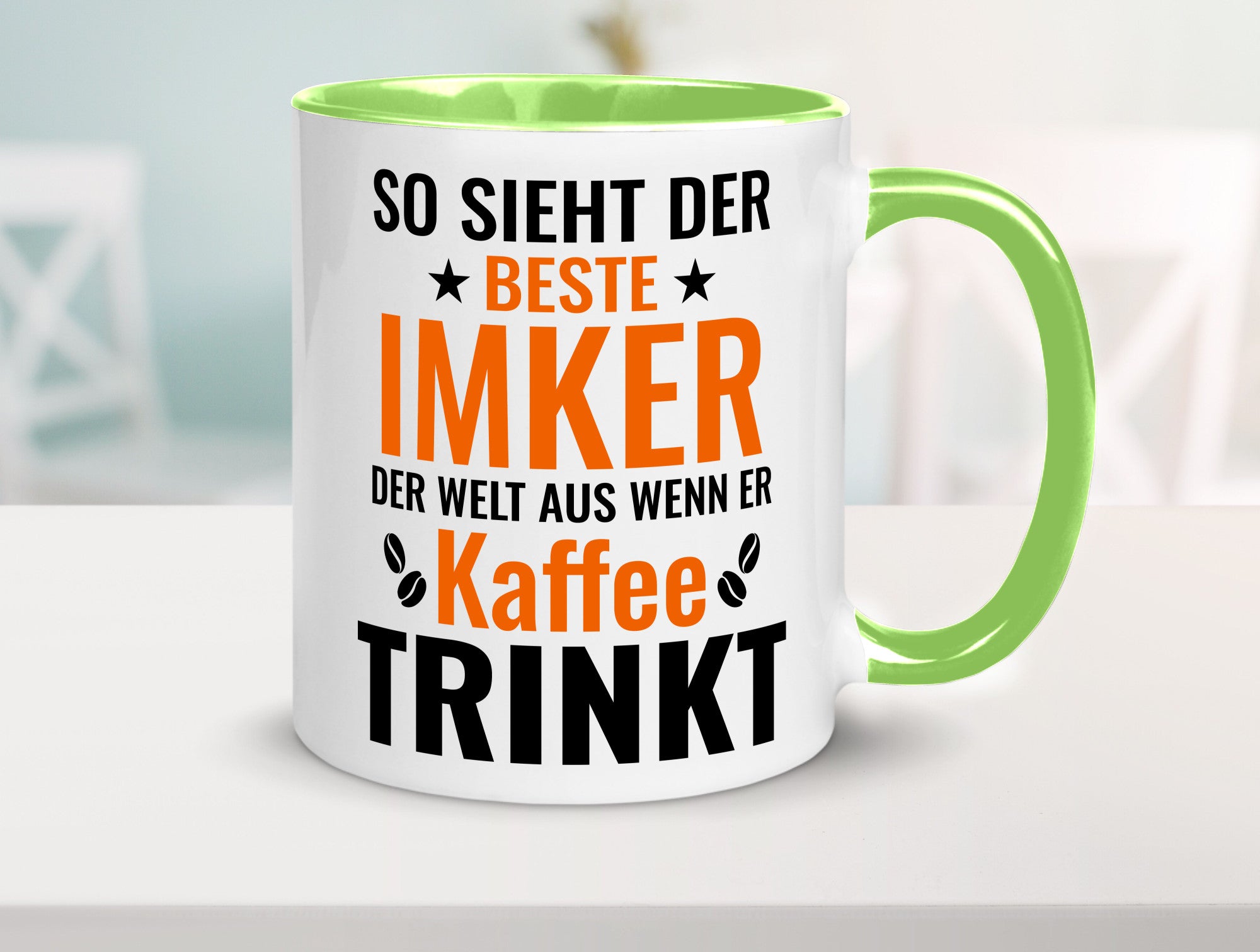 Kaffee trinkt: Imker | Imkerei lustiger Spruch Geschenk Humor Geschenkidee Tasse