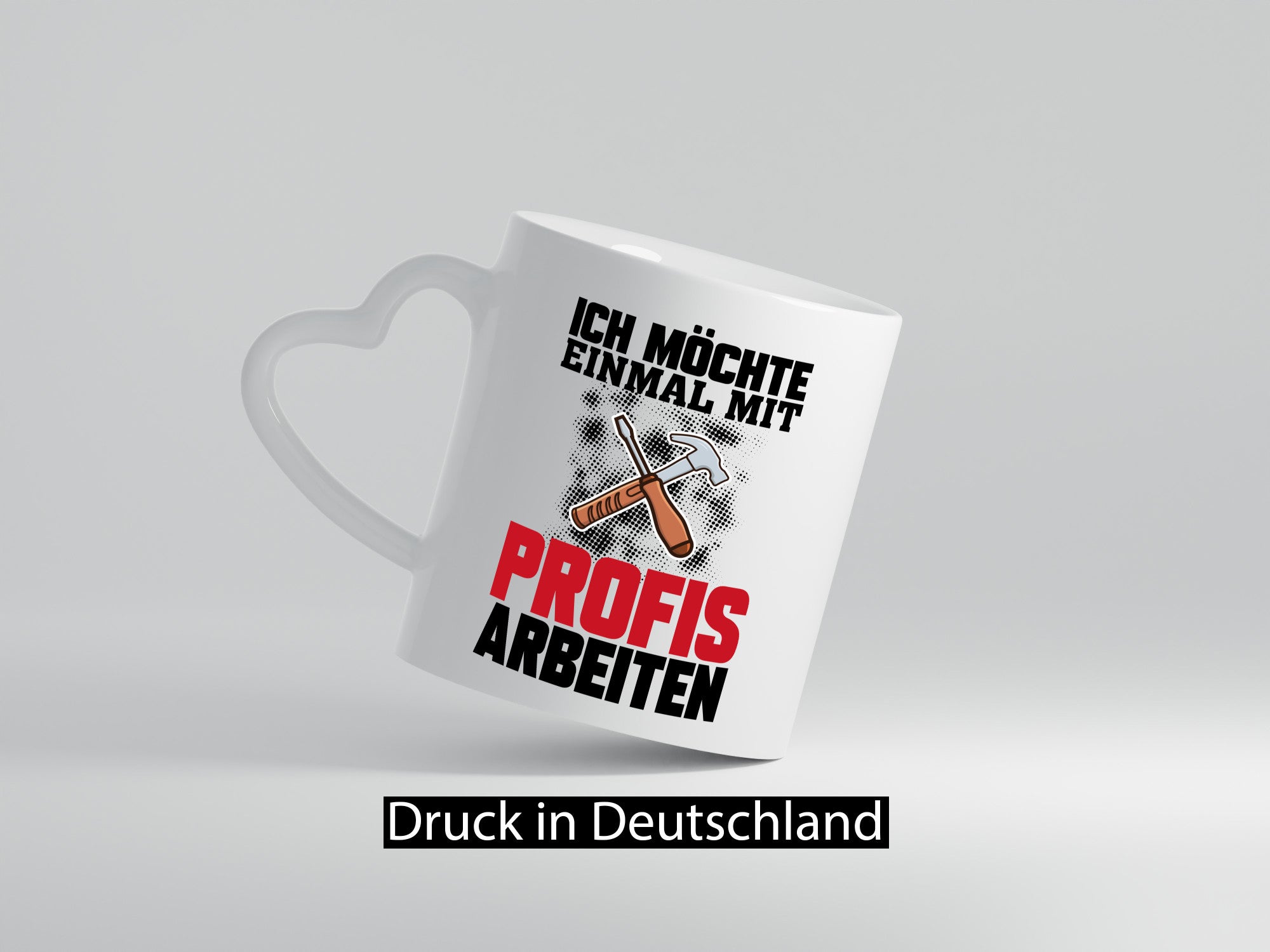 Mit Profis Arbeiten lustiger Spruch Geschenk Arbeit Kollegen Büro Tasse