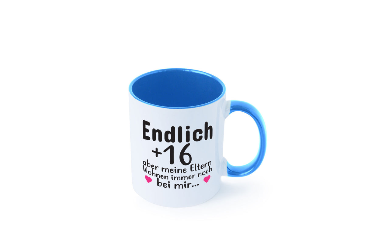 Endlich 16 | Geburtstag Tasse Spruch Mädchen Geschenkidee Humor