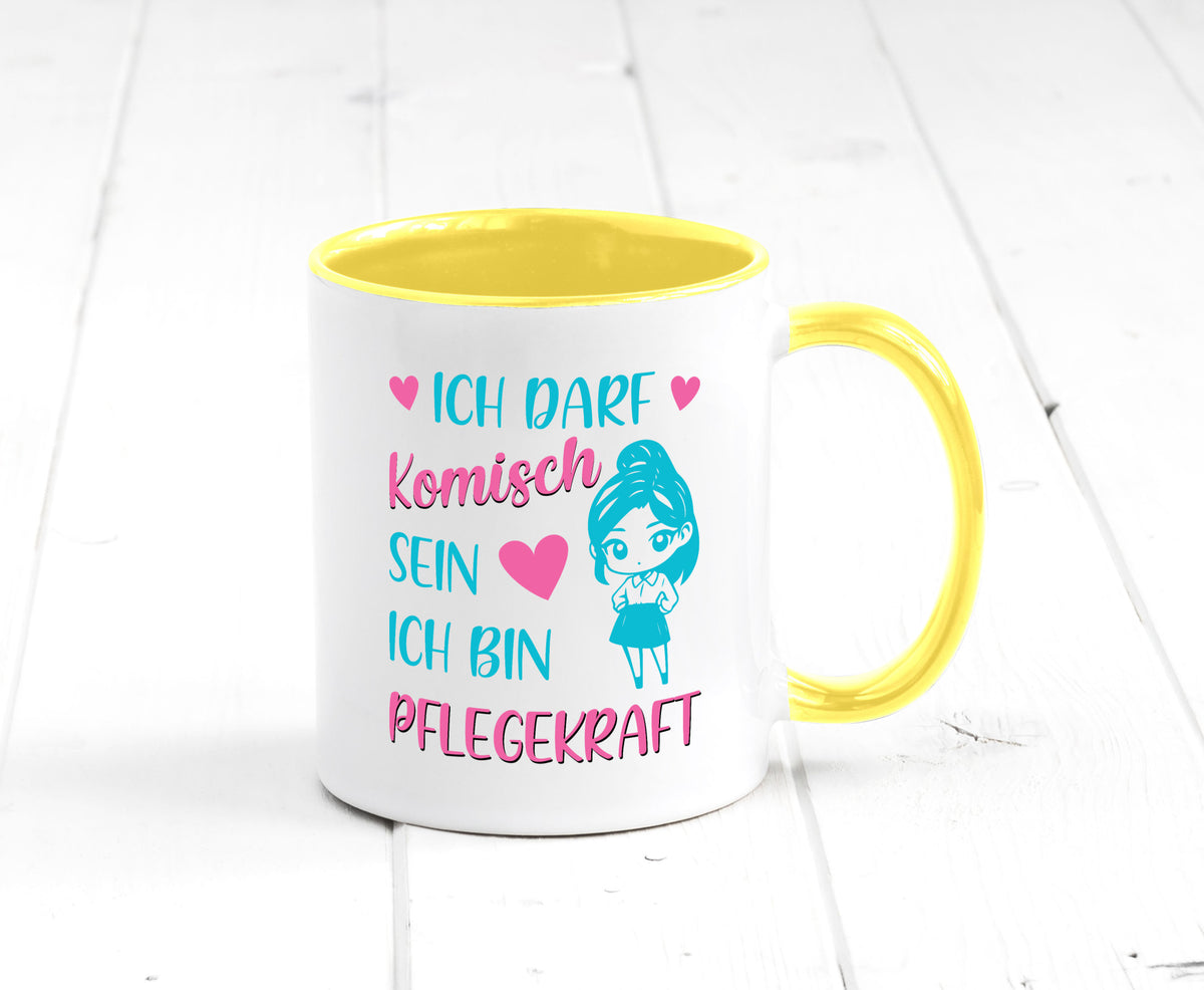 Ich darf komisch sein | Pflegekraft Geschenkidee Humor Tasse