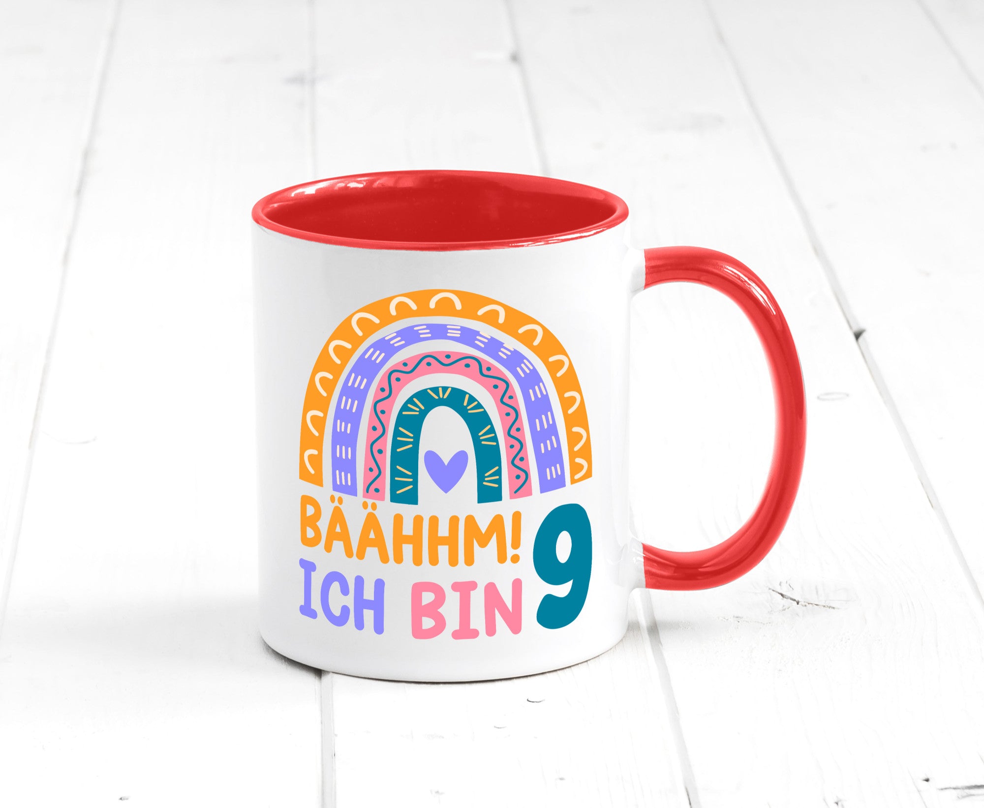 9. Geburtstag | 9 Jahre Regenbogen Bääm Mädchen Geschenk Geschenkidee lustiger