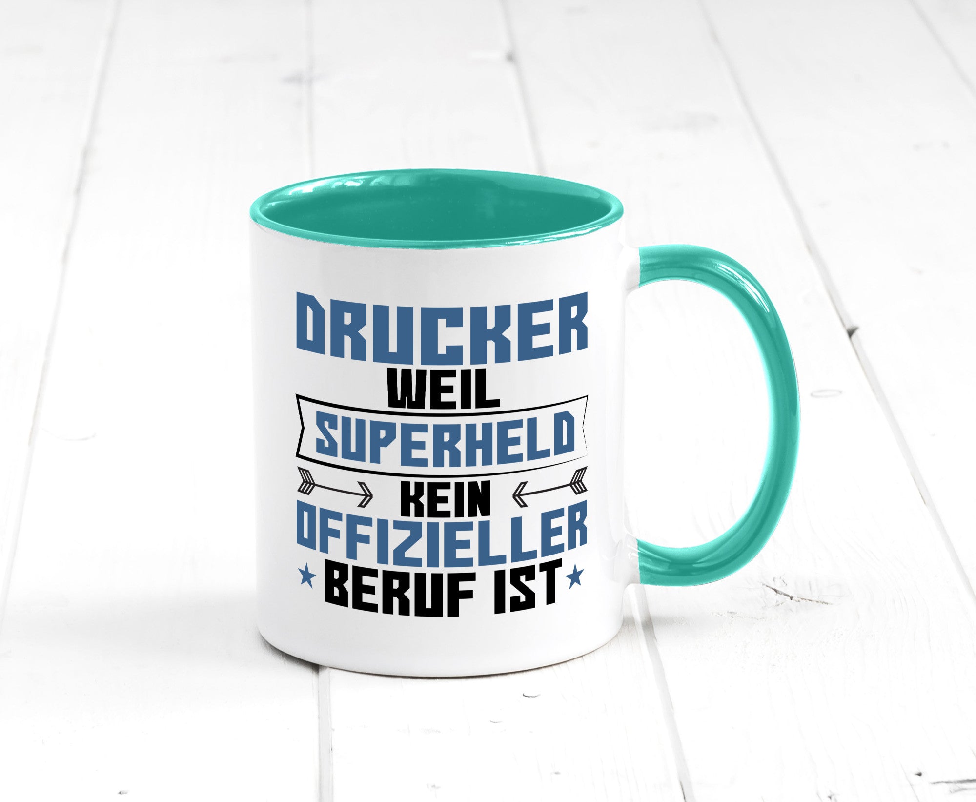 Superheld Drucker | Druckerei Print Medien Humor Geschenkidee Tasse