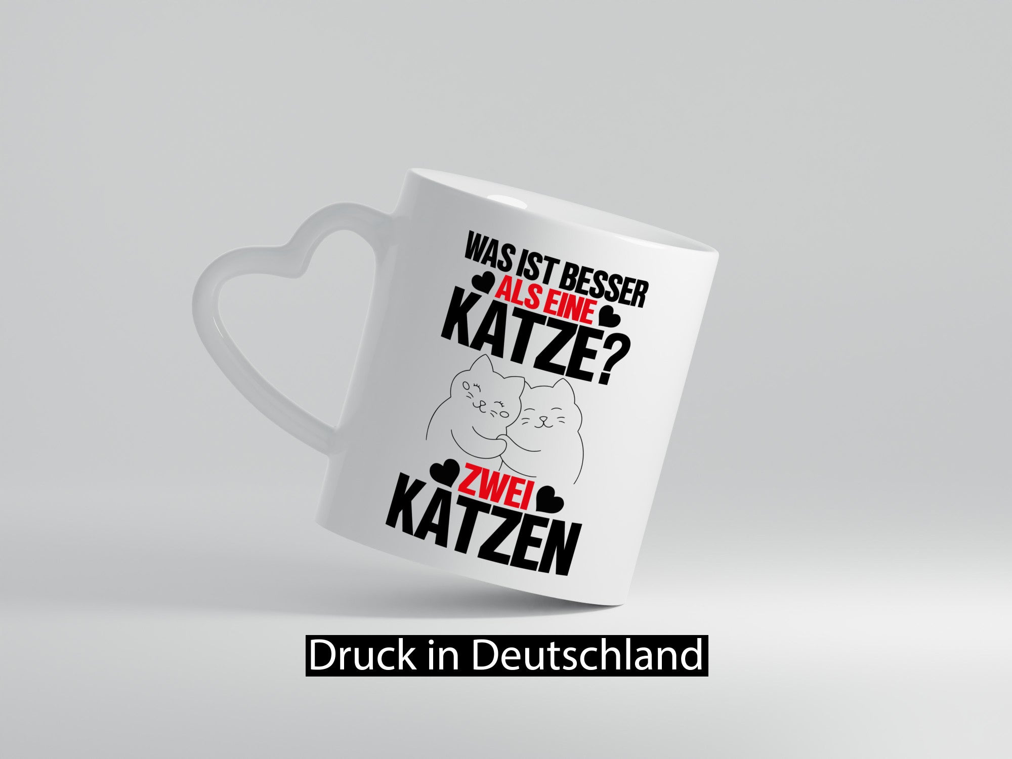 Katzenliebe Tasse | zwei Katzen Katzenbesitzer Spruch lustig Tierliebhaber