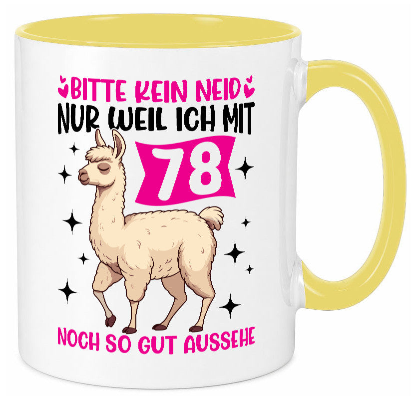 78. Geburtstag | 78 Jahre Lama gut aussehen Geschenk Geschenkidee lustiger Tasse