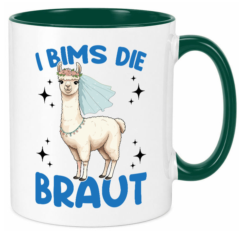 I Bims die Braut | Lama JGA Hochzeit lustig Humor Geschenkidee Geschenk Tasse