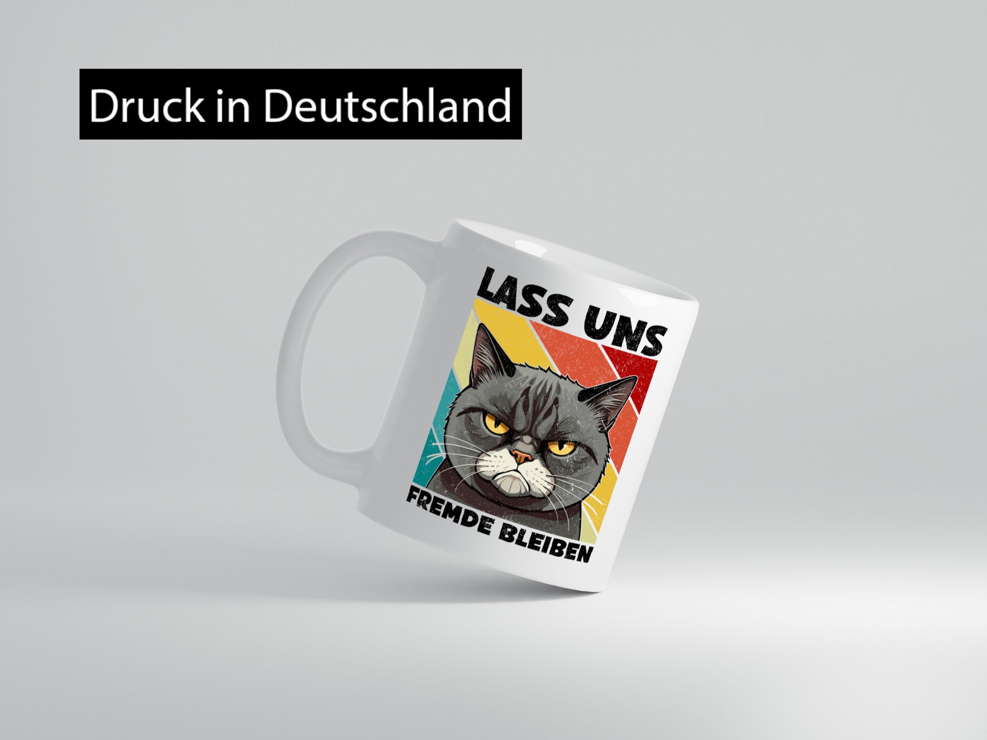 Lass uns Fremde bleiben | Böse Katze Geschenk Tierliebhaber Humor lustiger