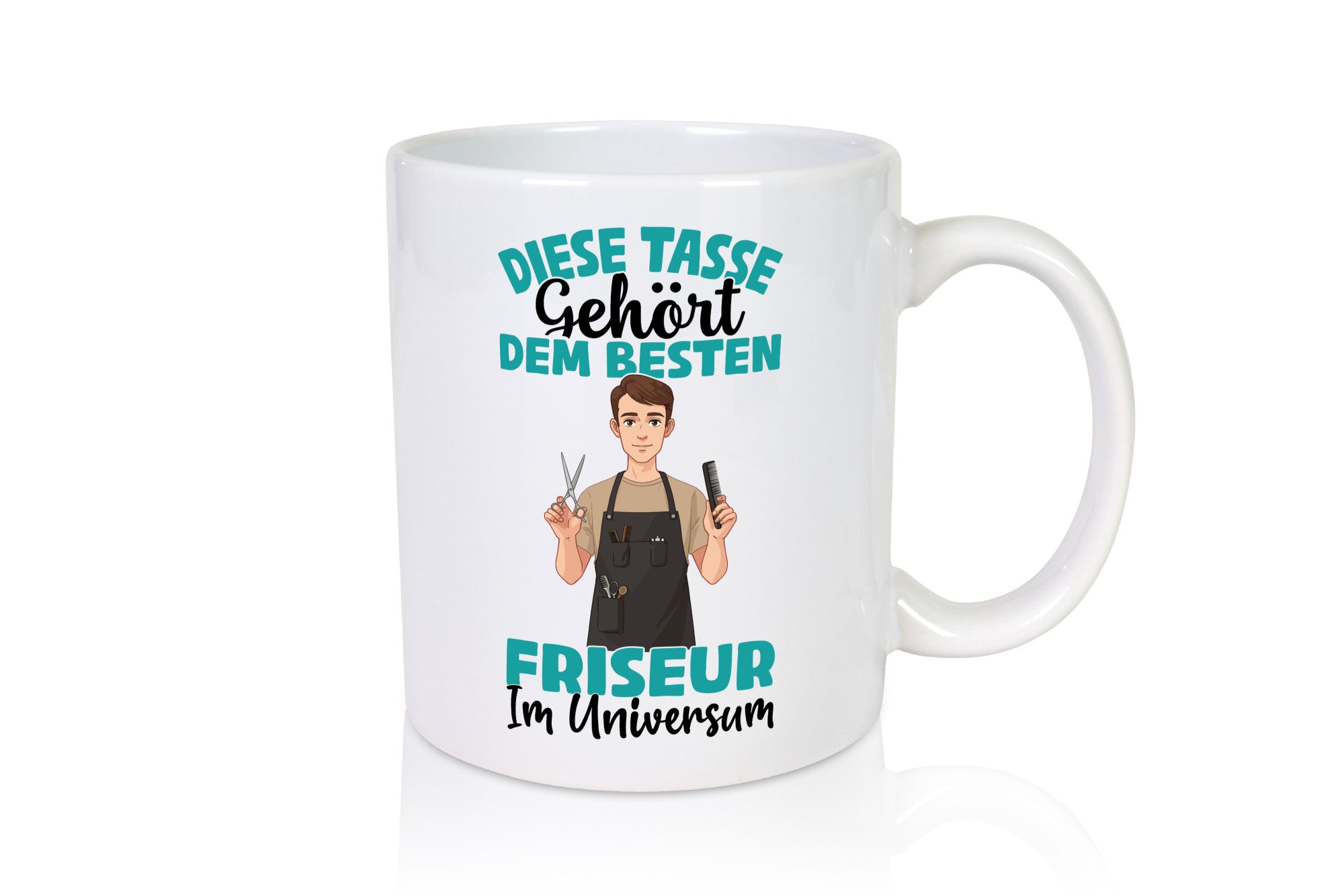 Im Universum: Friseur | Frisör lustiger Spruch Geschenk Humor Geschenkidee Tasse