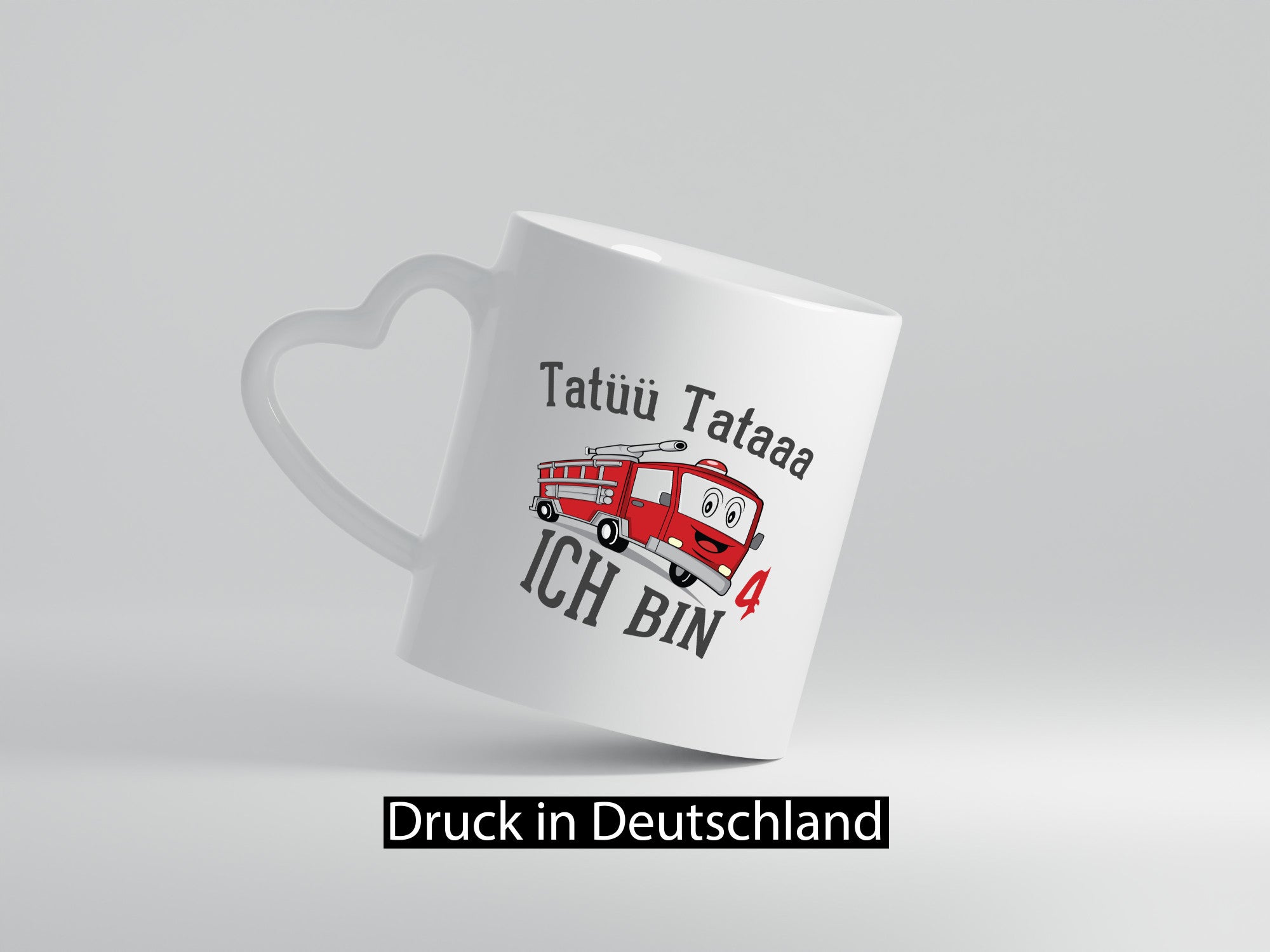 Tatüüü Tataaa ich bin 4 | 4. Geburtstag Feuerwehr lustig Geschenkidee Geschenk