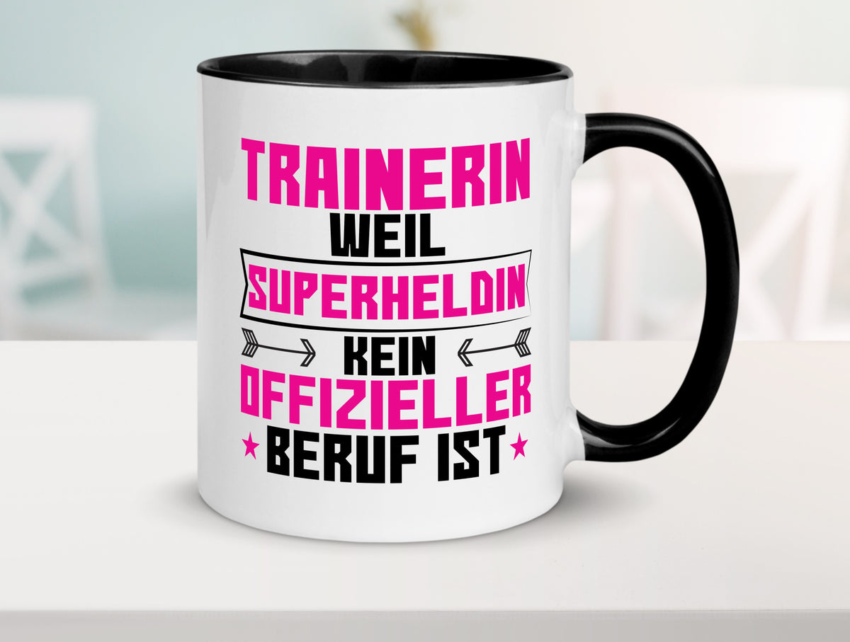 Superheldin Trainerin | Sportverein Humor Geschenkidee Tasse